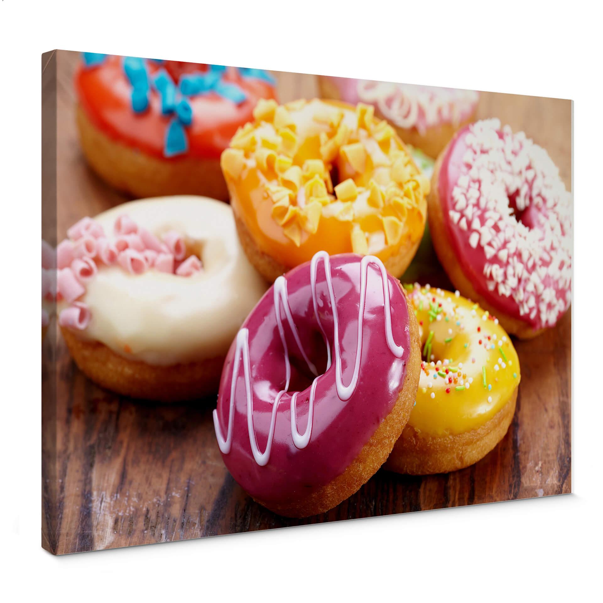 Cuadro lienzo donuts dulces de azúcar