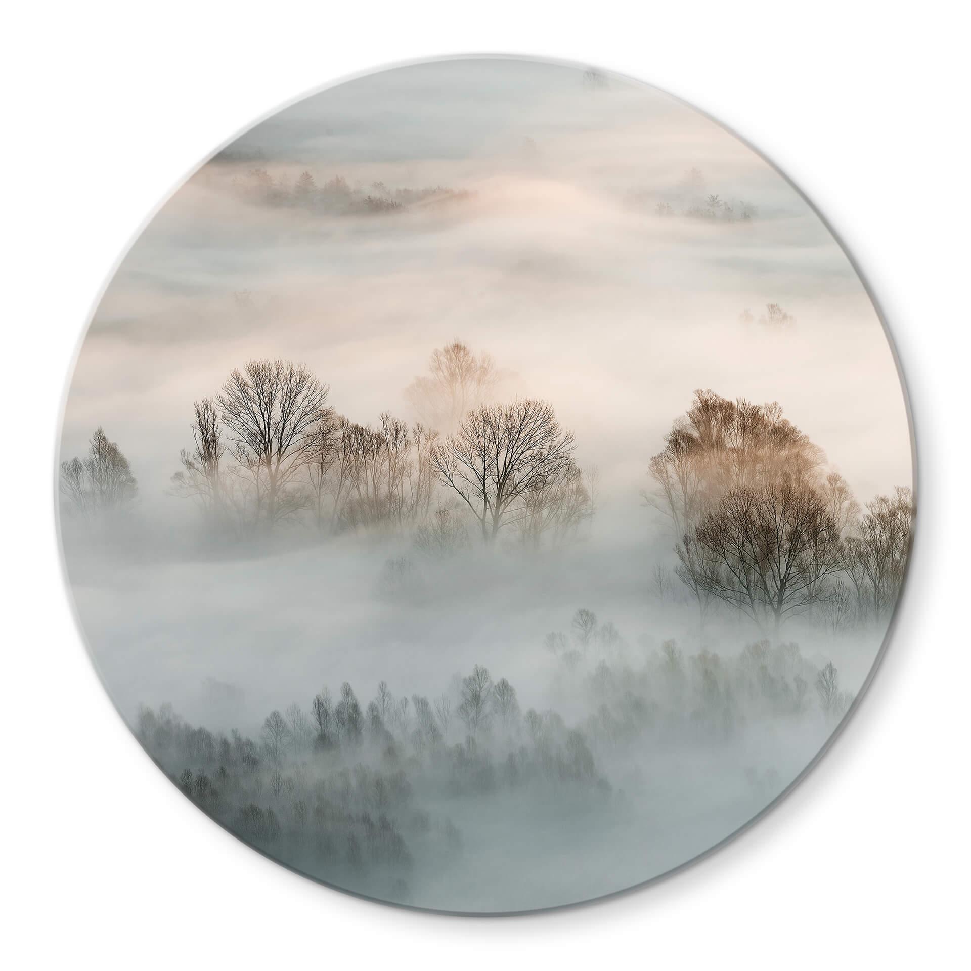 Glasschilderij Rond Galimberti - Winter Fog