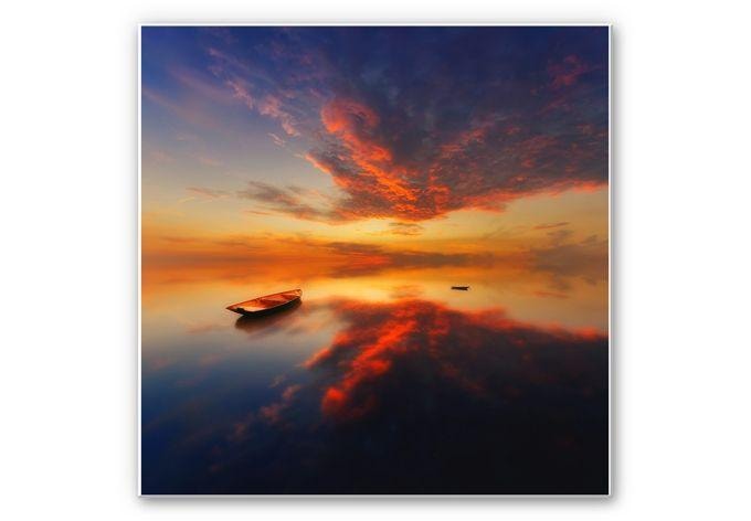 Tableau Forex - Krol - Coucher de soleil lumineux - carré