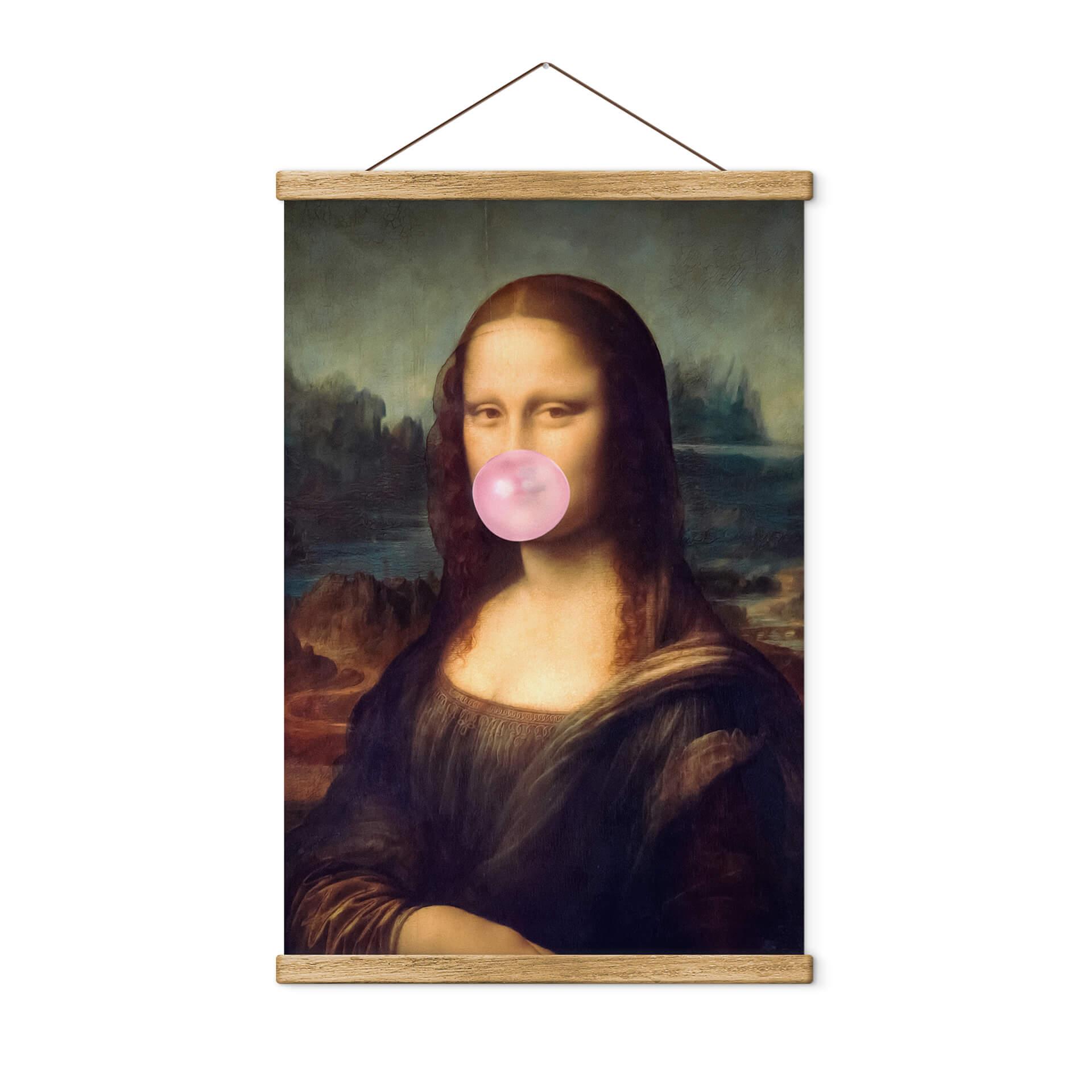 Póster de tela Taudalpoi - Mona Lisa con chicle