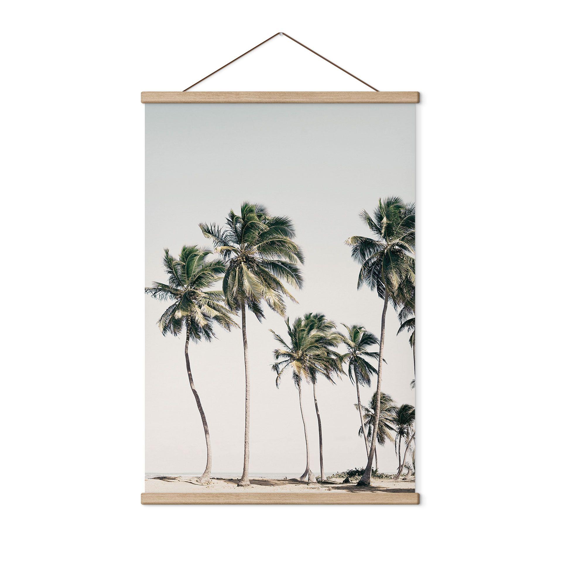 Póster de tela Palmeras tropicales en la playa - Sisi & Seb