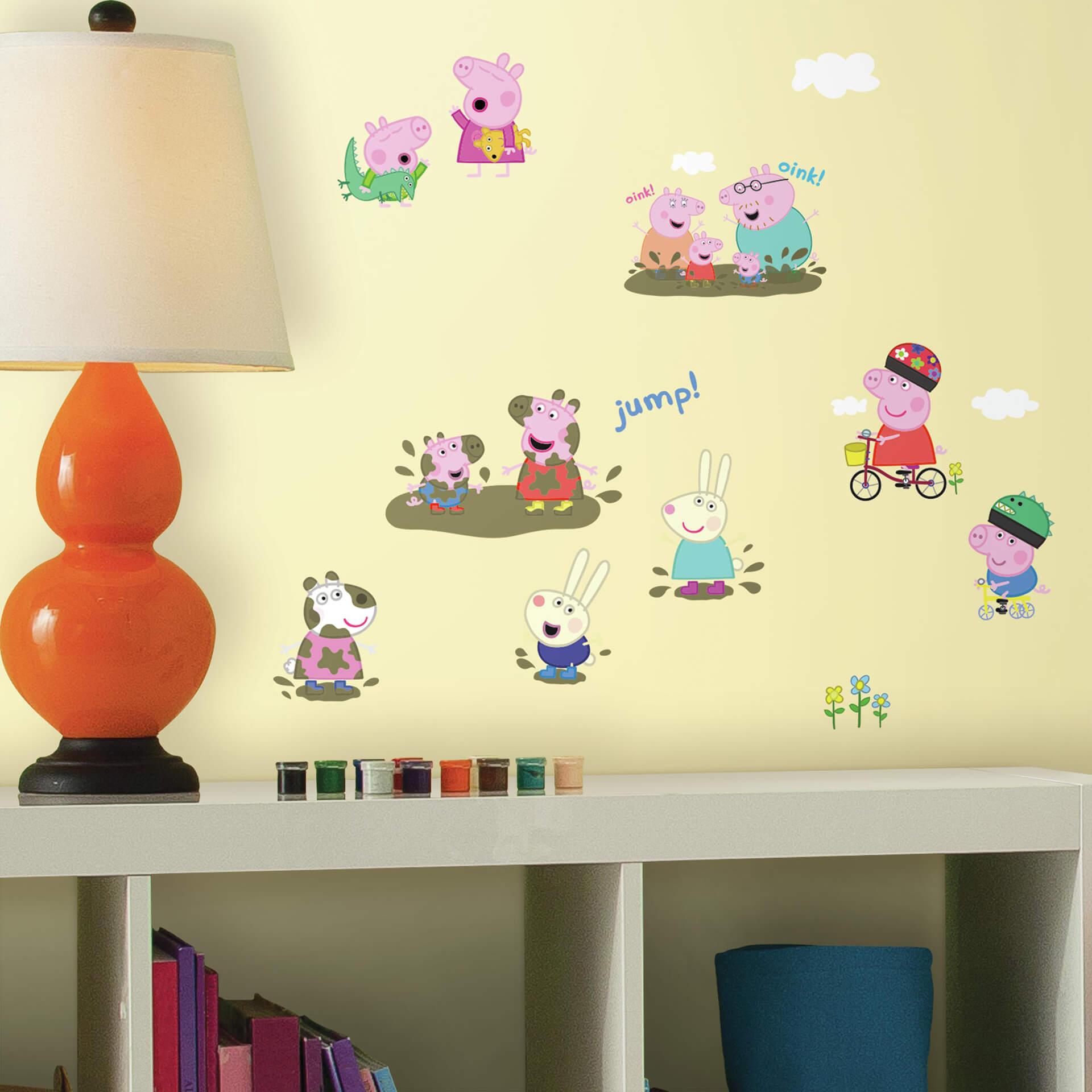 Muursticker set Peppa Pig 