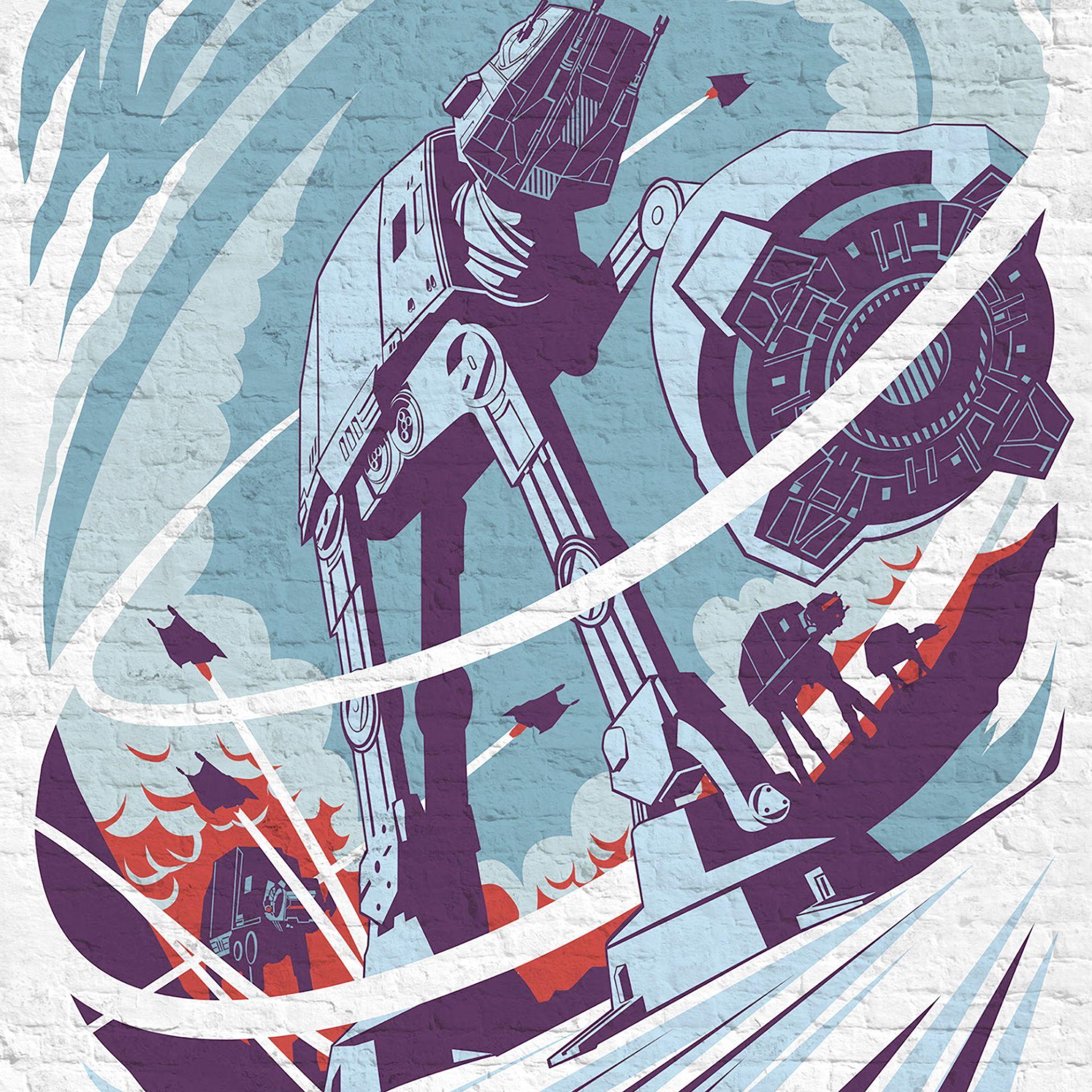 Vlies Fototapete - Star Wars Classic Concrete Hoth - 200 x 280 cm
