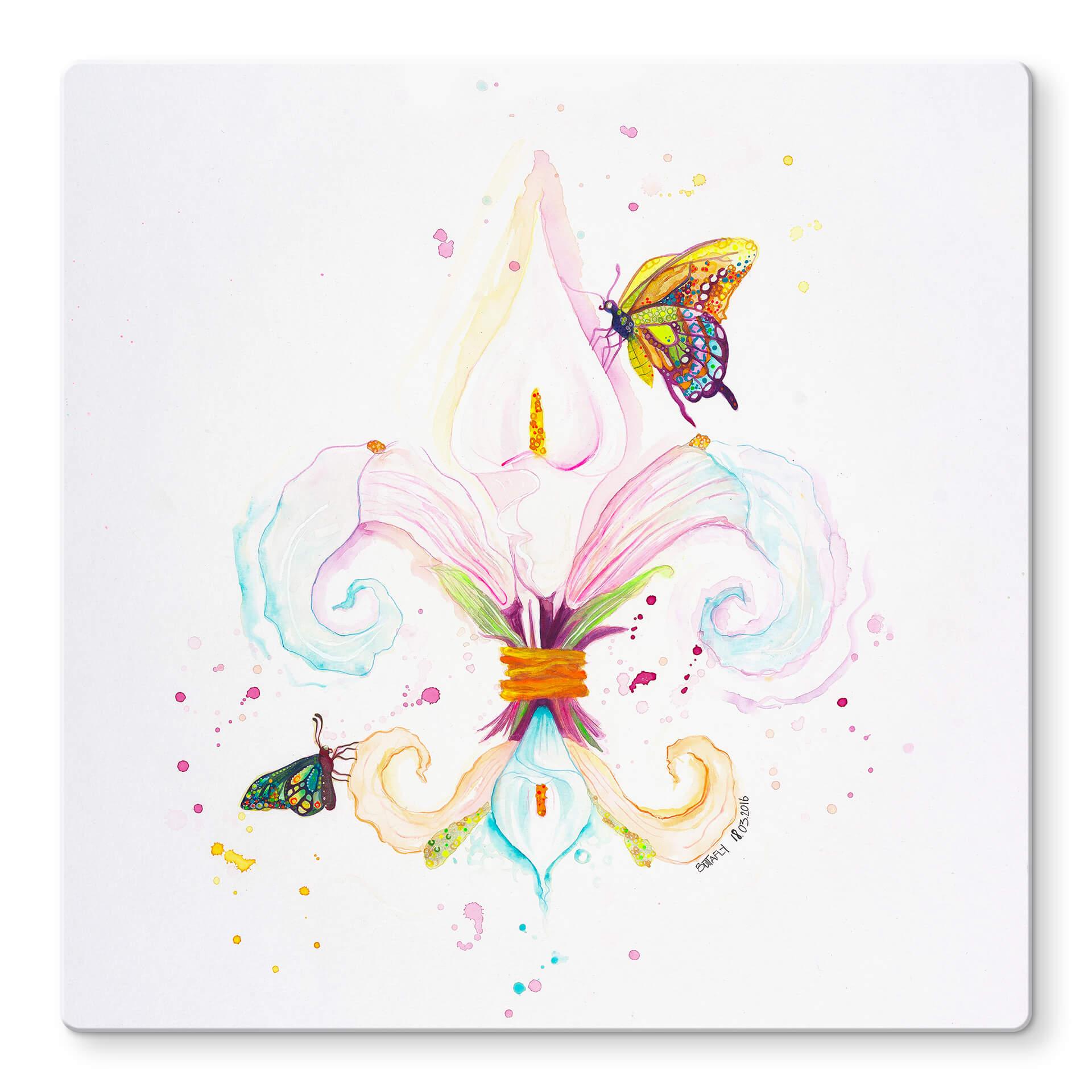 Glass Print Buttafly - Fleur de Lil