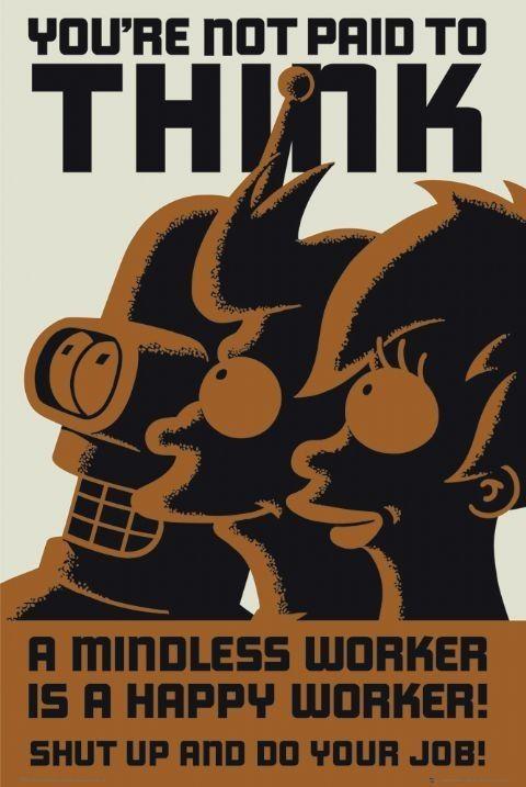 Poster, film poster FUTURAMA - dont think 61x91,5 cm