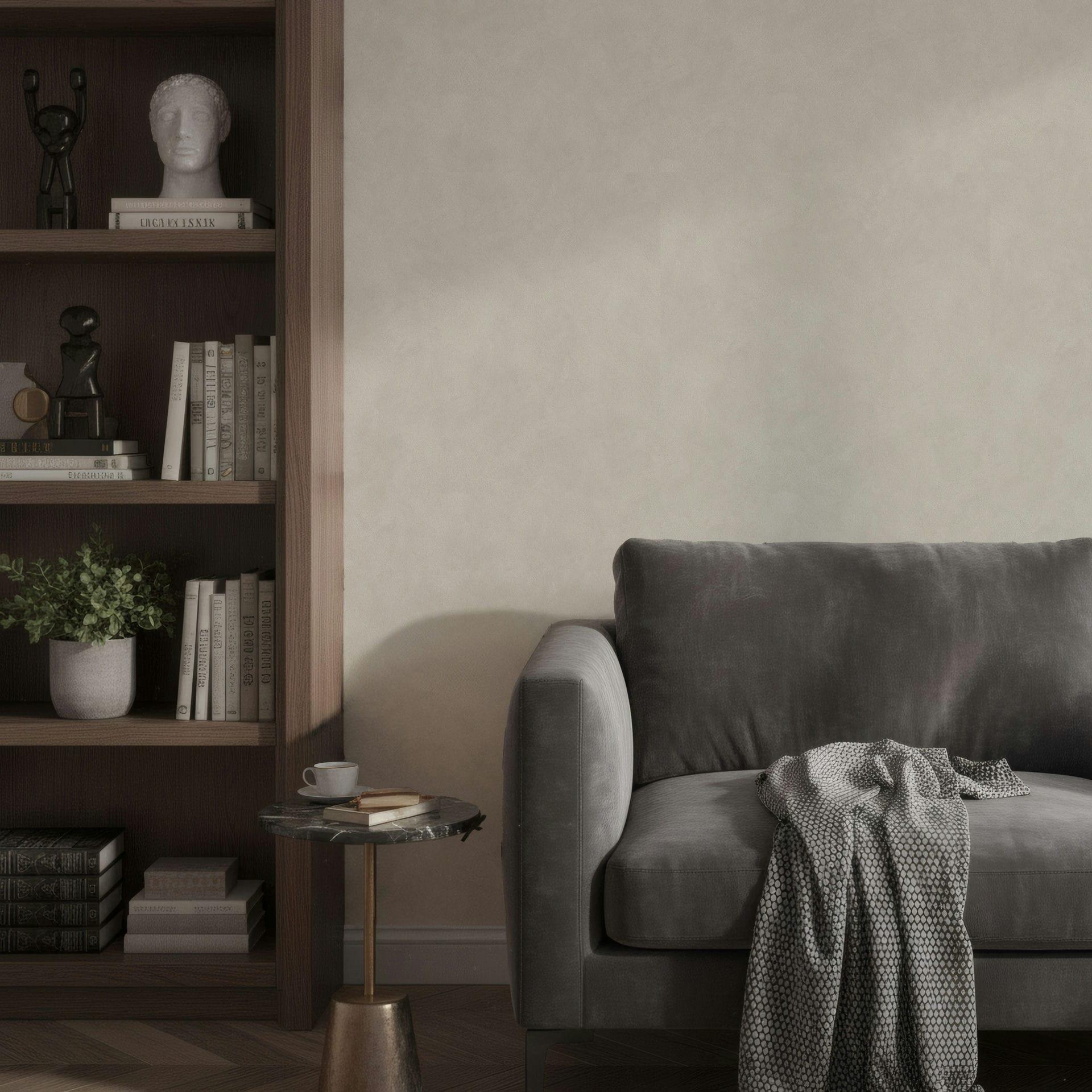 Ikke-vævet tapet i betonlook almindelig mat i beige 