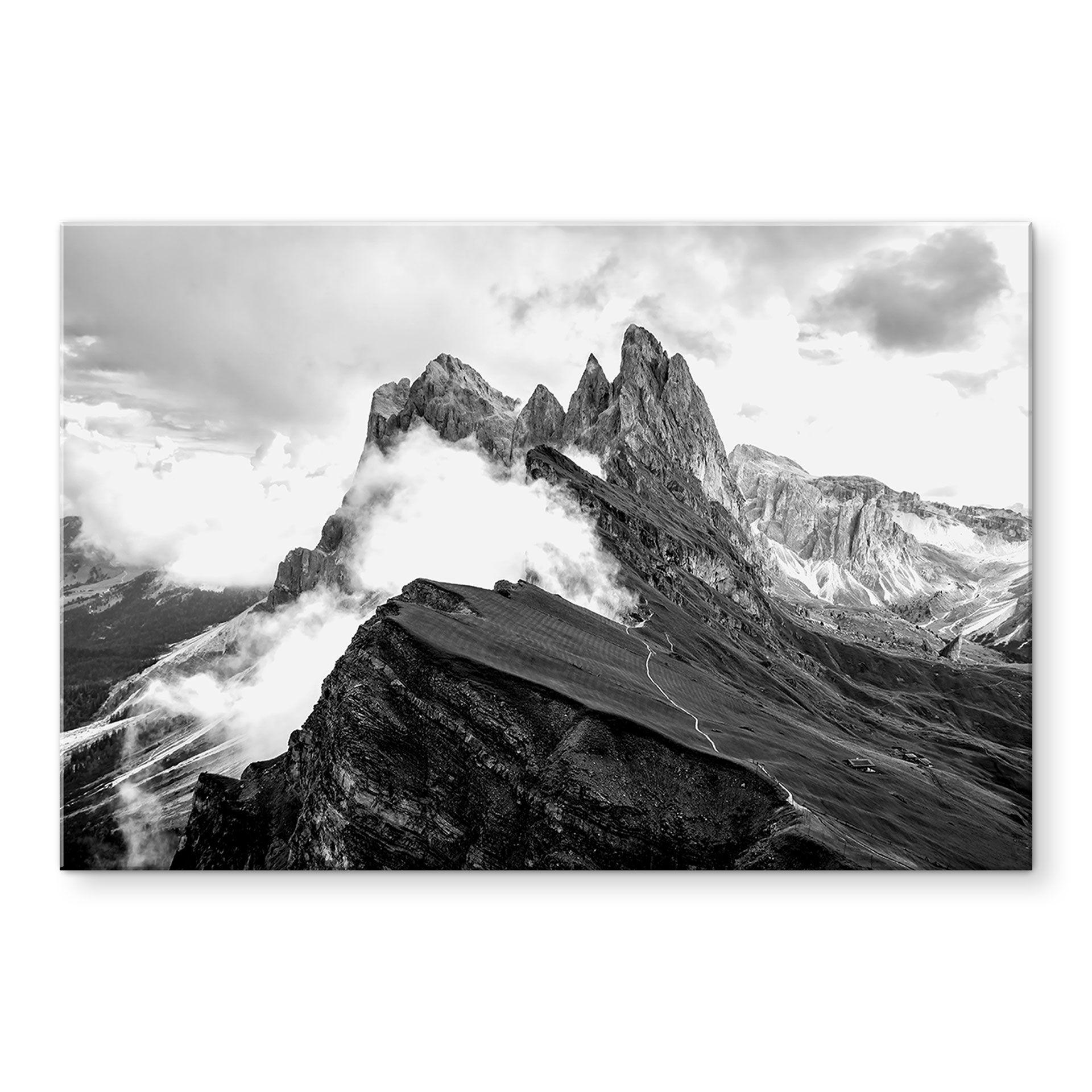 Akrylbillede Udsigt over Alperne - Dolomitternes bjerglandskab