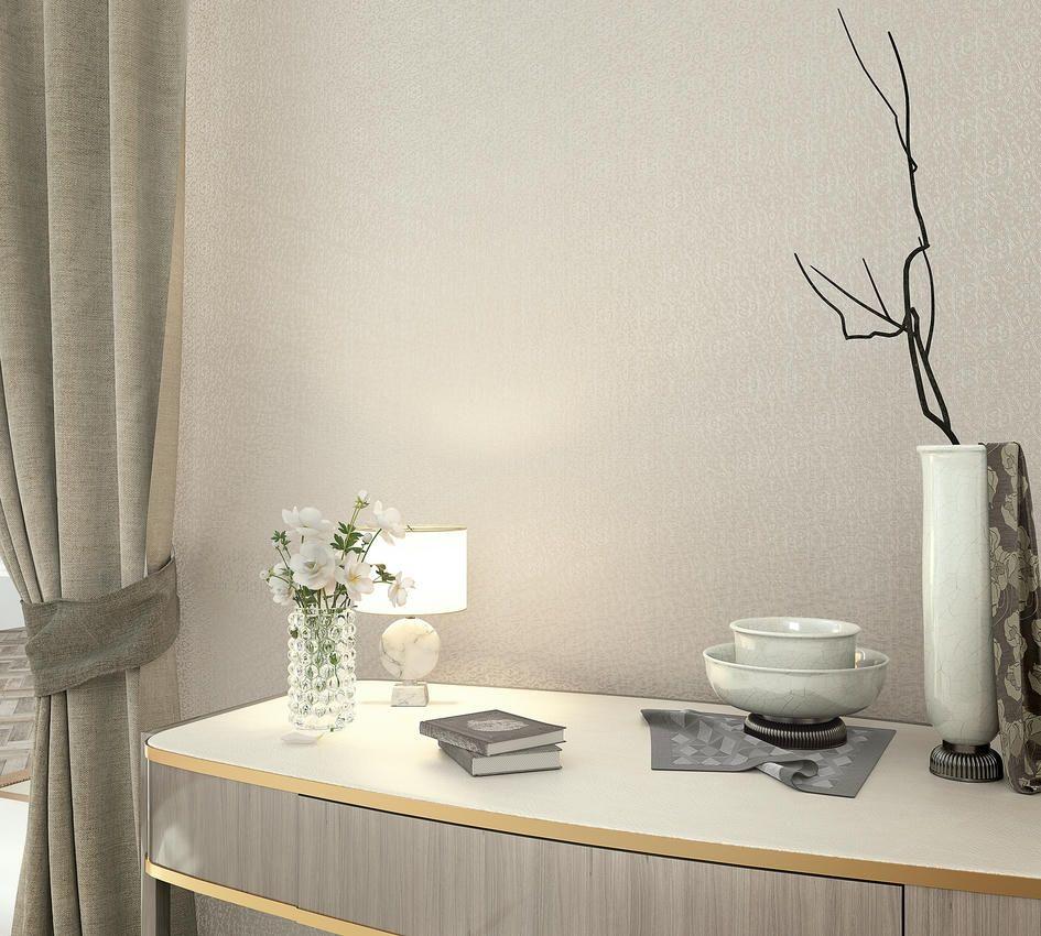 Ikke-vævet tapet grafisk moderne i beige 