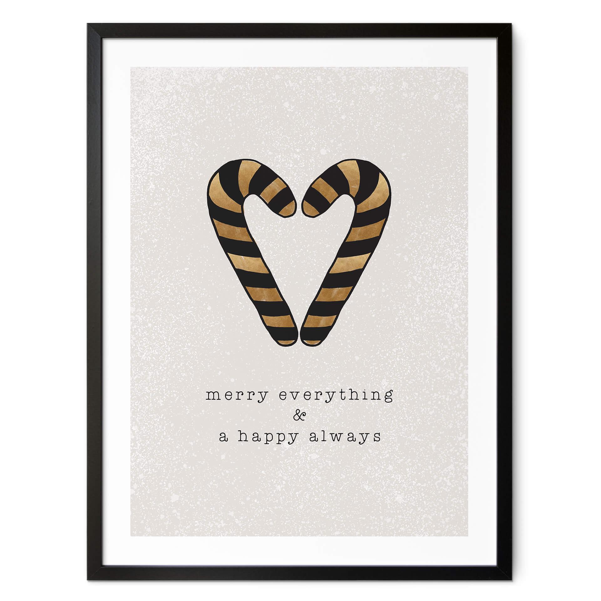 Plakat Merry Everything & Happy Always - Orara Studio