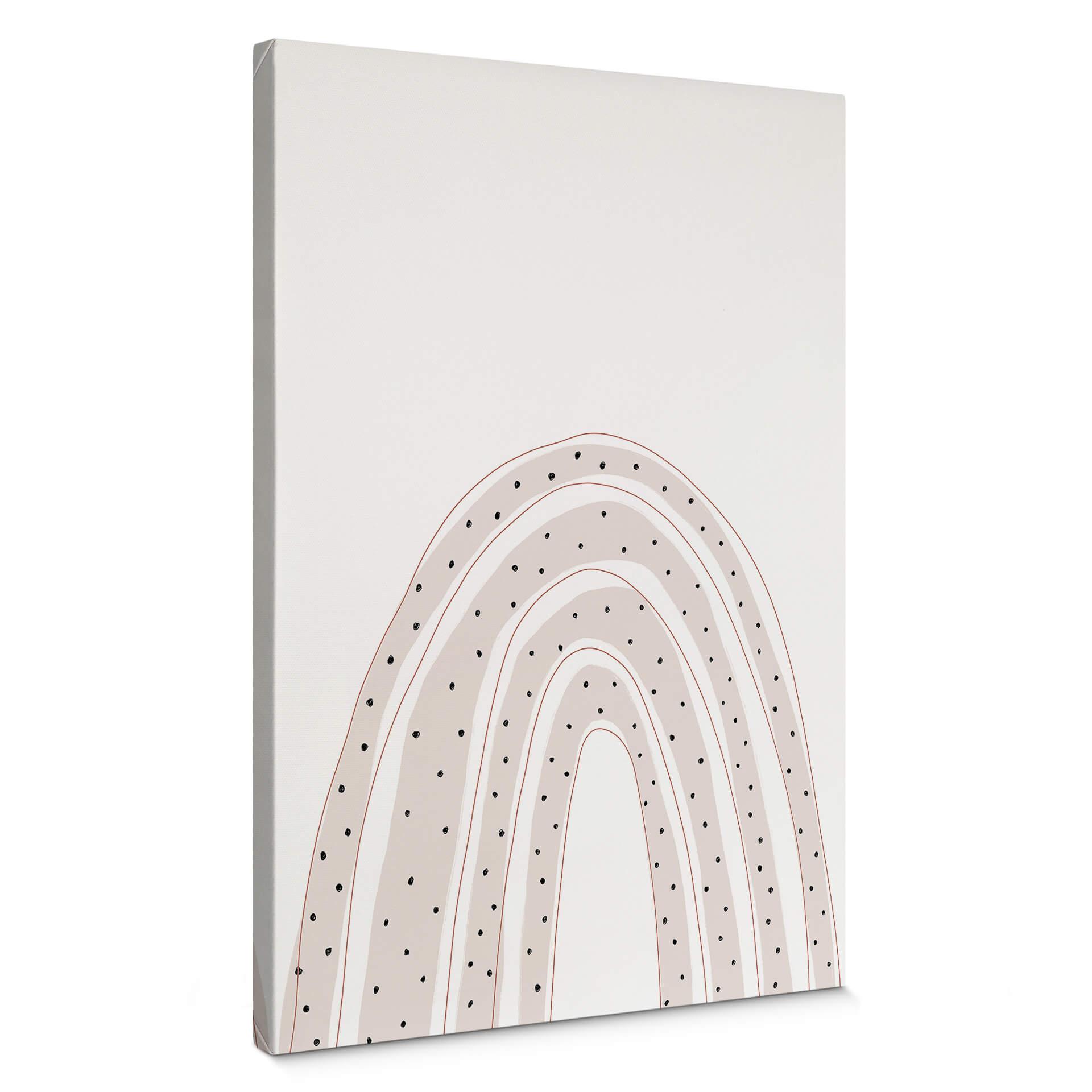 Lienzo uplusmestudio - Arco iris con lunares