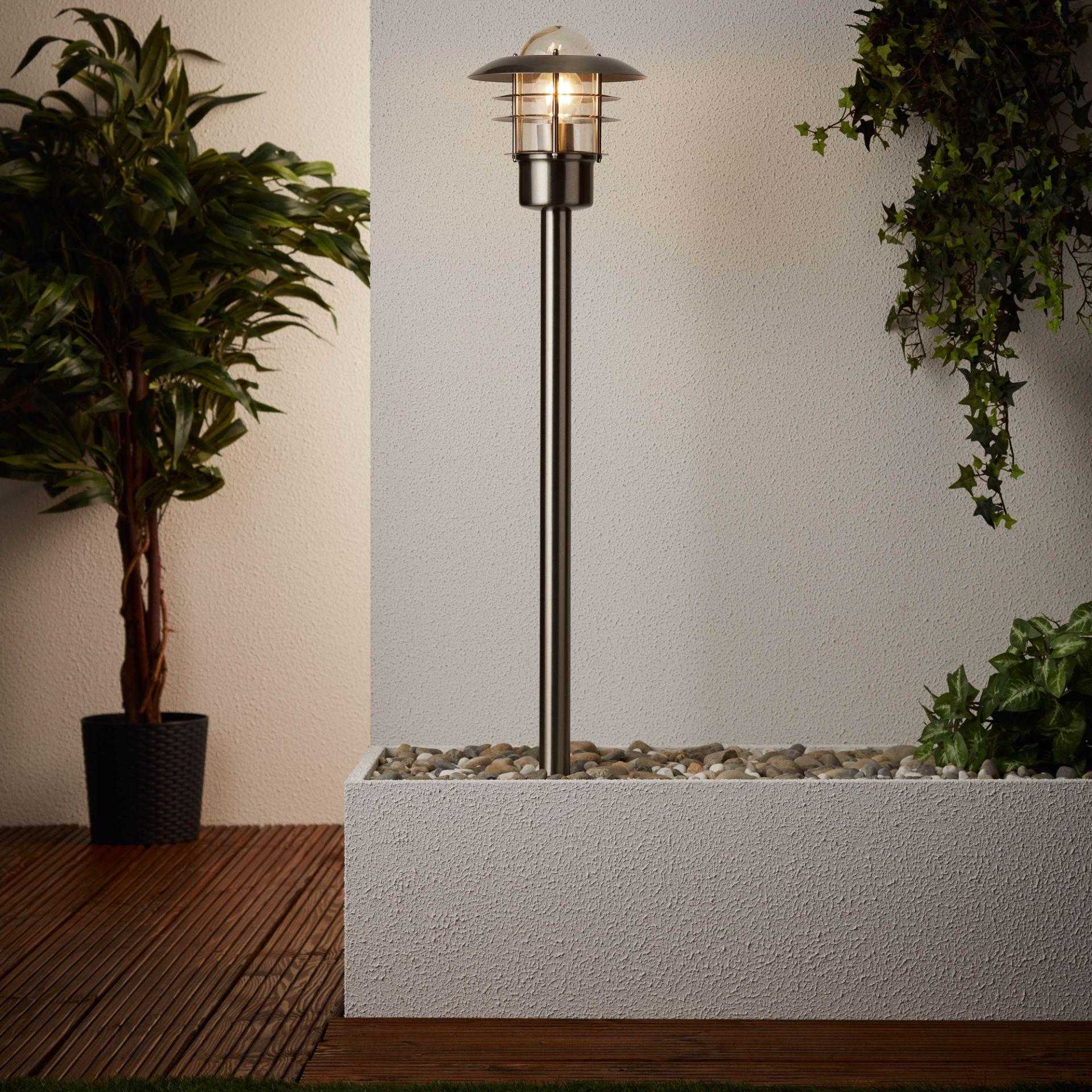 Außenstandleuchte Pepe, metallic, 90 x 22 cm, Metall Außenbeleuchtung, dimmbar