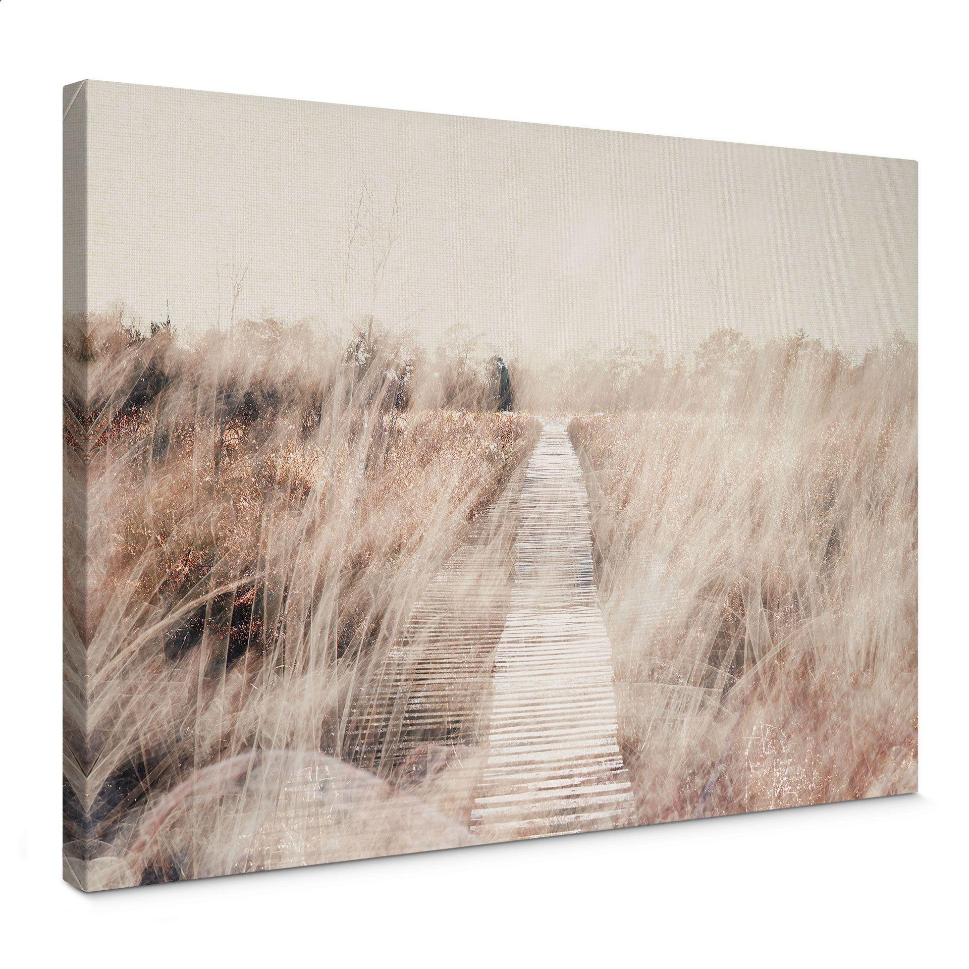 Lienzo Paisaje de ensueño con pasarela de madera - Imaginative