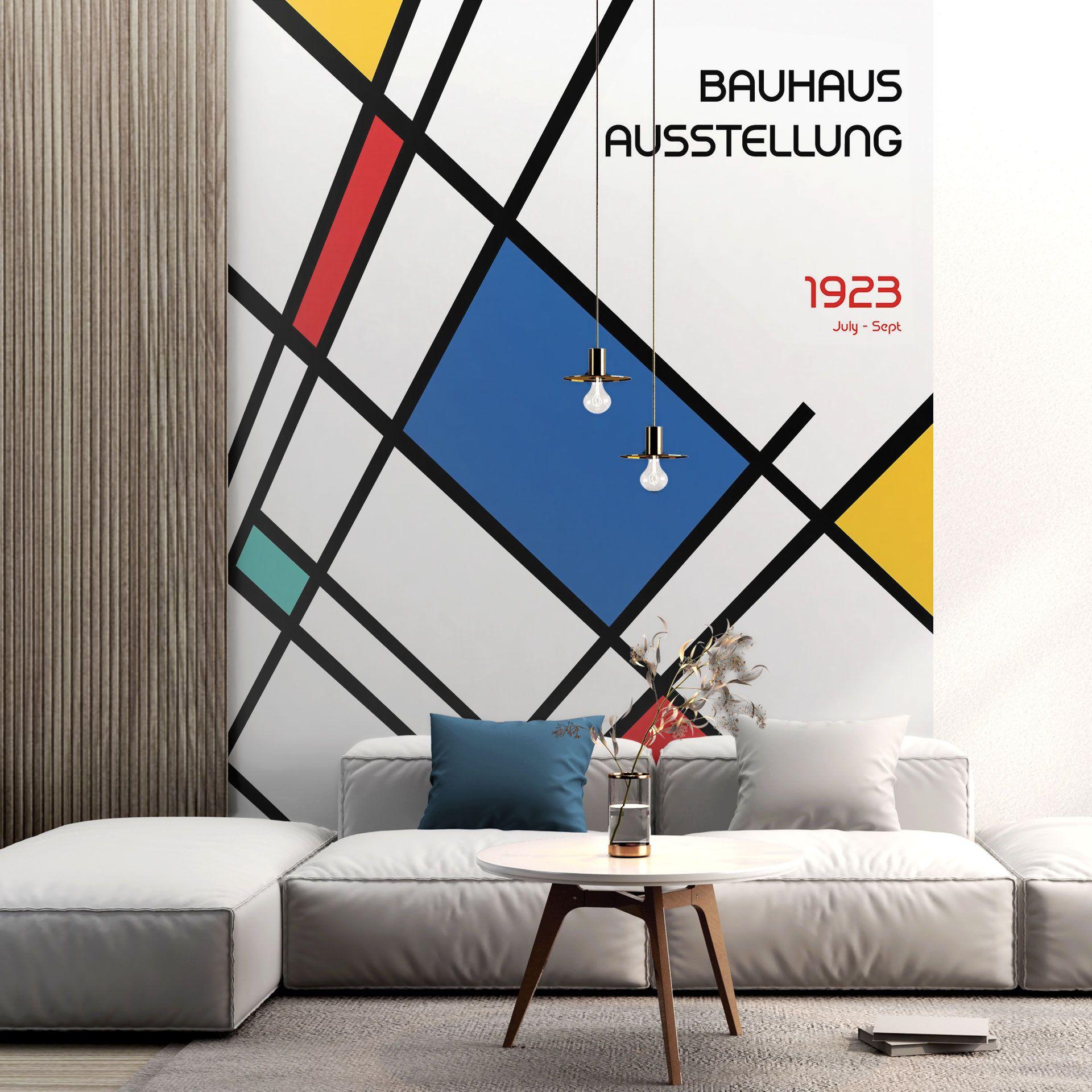 Abstrakt fototapet Retro Bauhaus-udstilling 1923 - Retrodrome