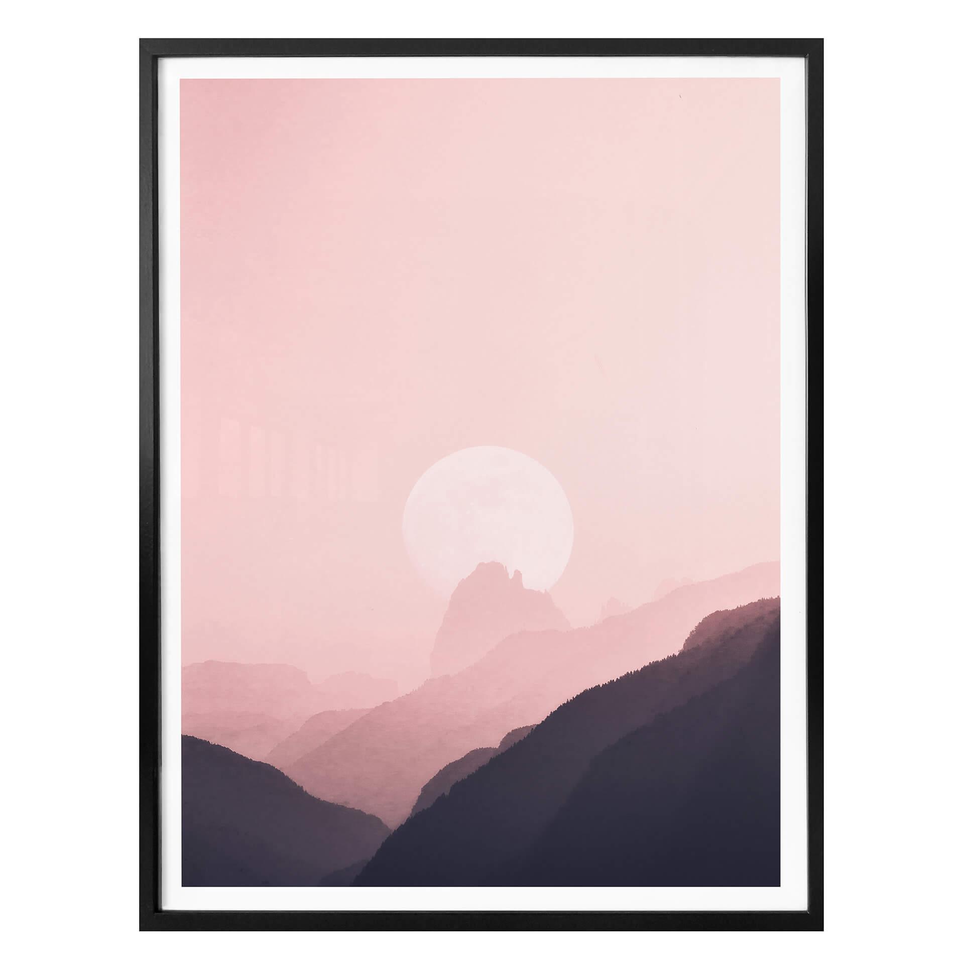 Póster Amanecer rosa