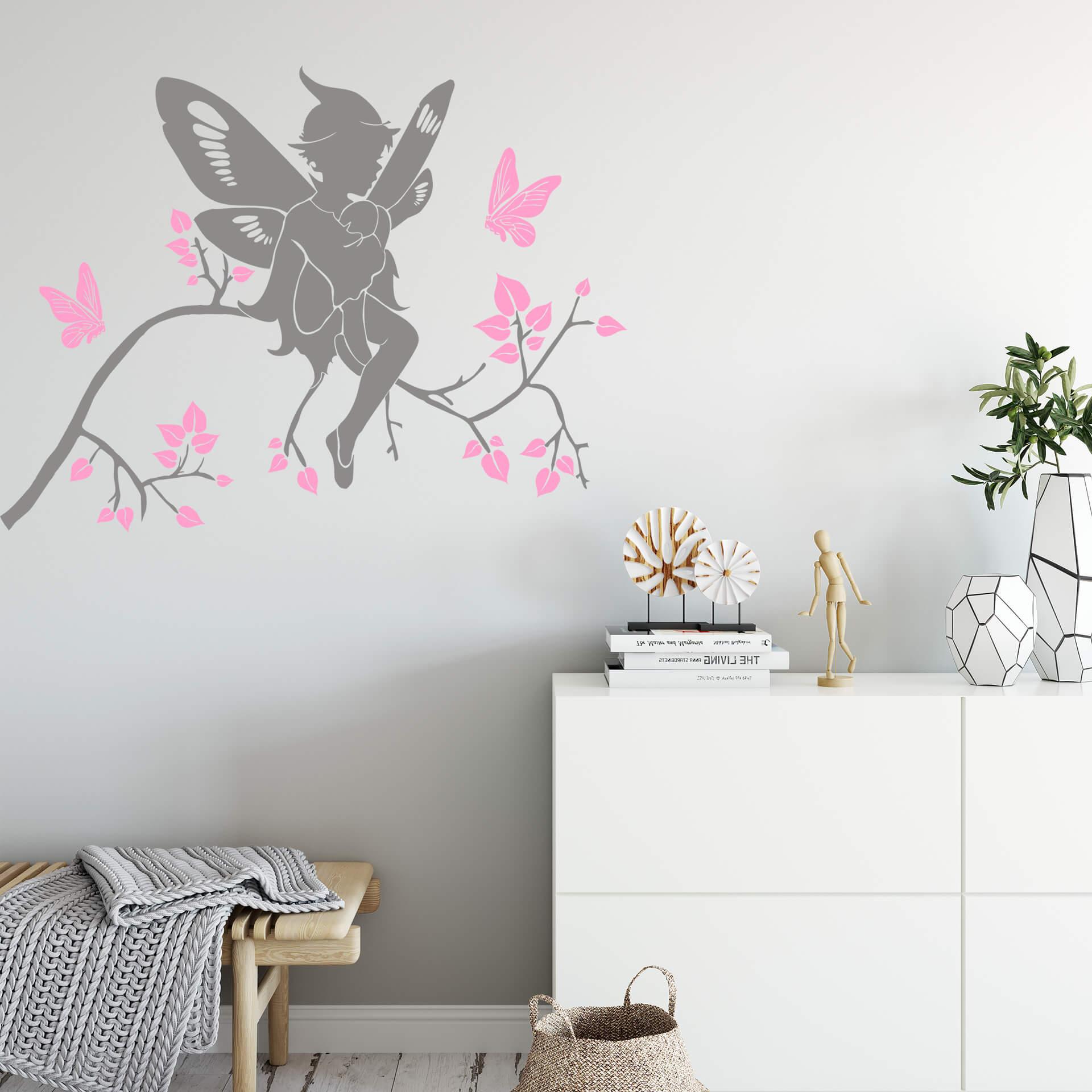 Sticker mural - Fée bicolore