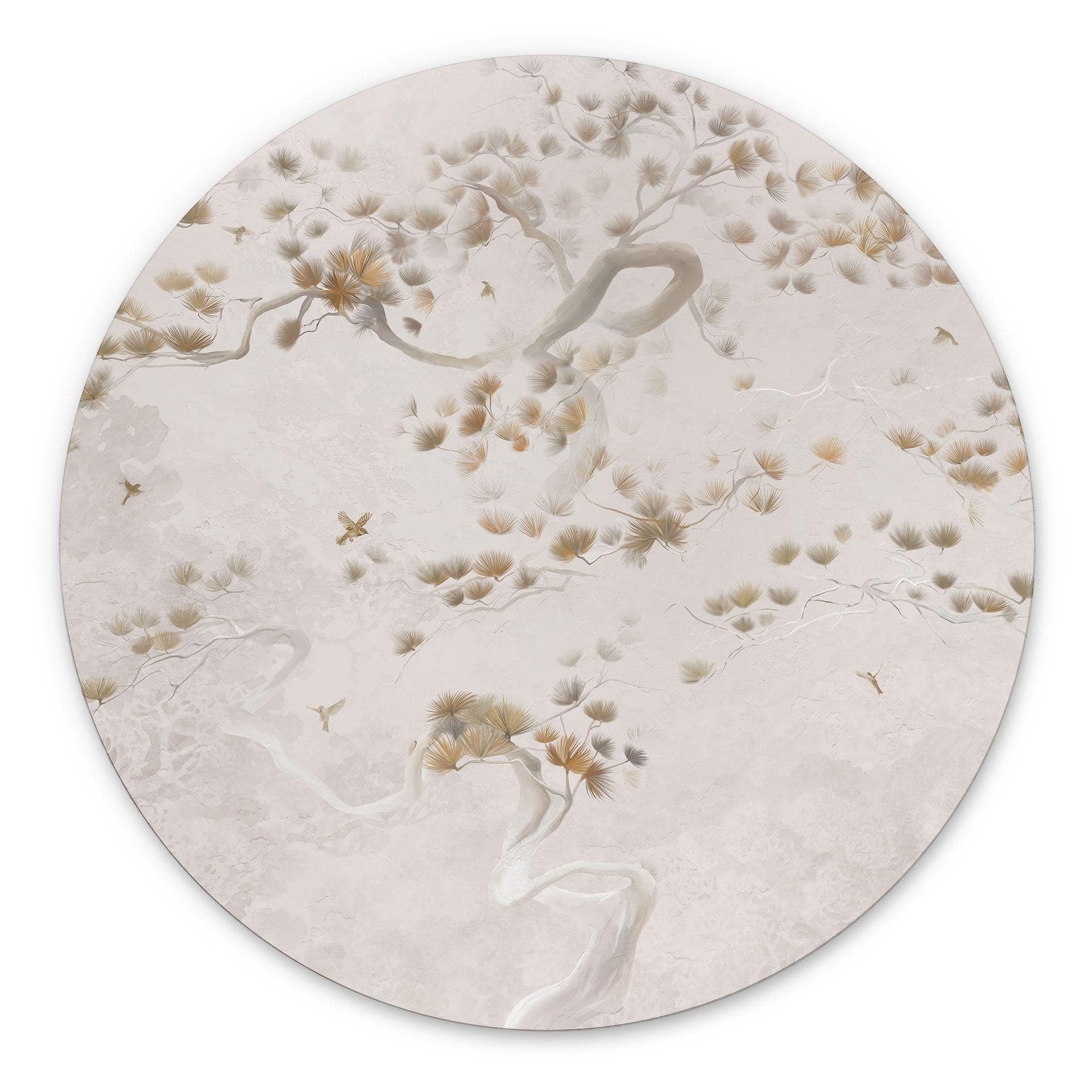 Wanddecoratie Elegant grenen in Aziatische stijl - Ms Tiff - Alu-Dibond Rond