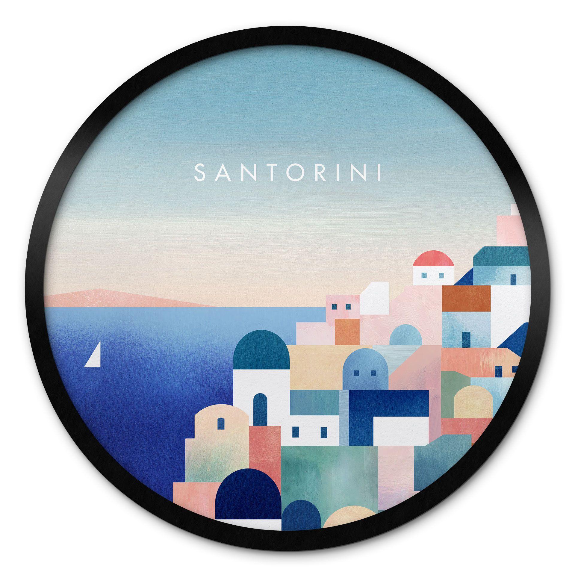Plakat Huse på Santorini - Rivers
