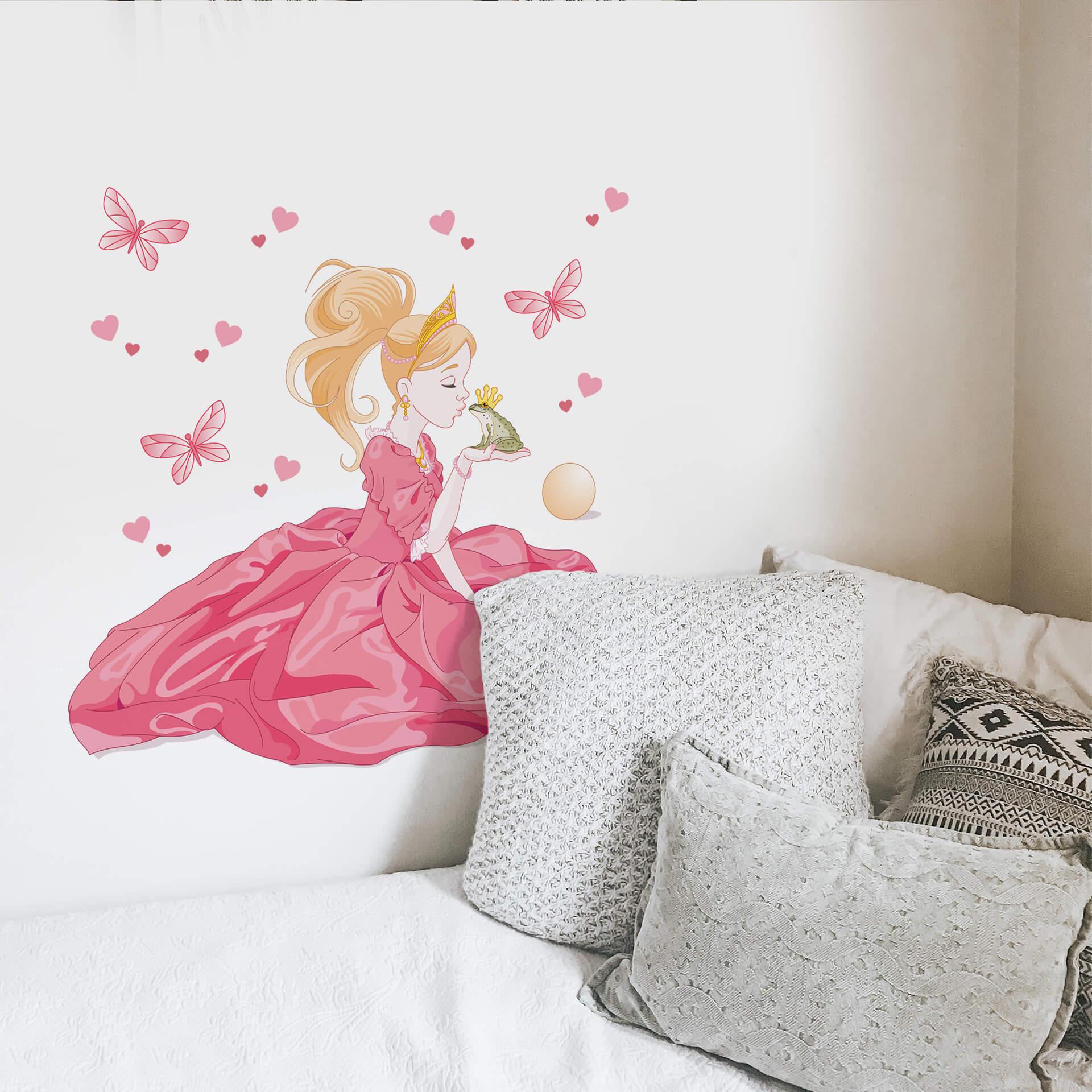 Sticker mural - La princesse et le roi grenouille