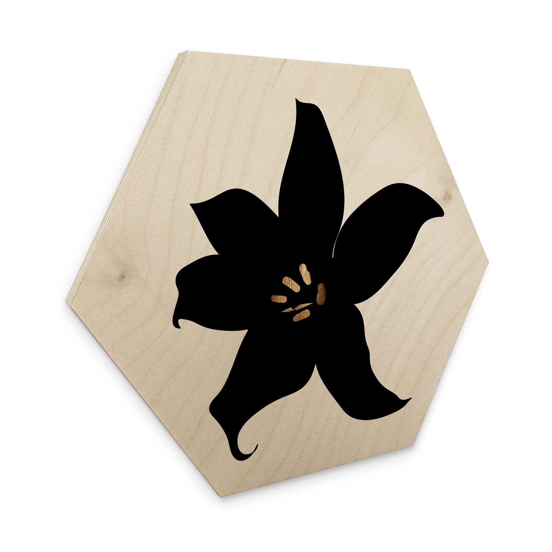 Hexagon Hout Kubistika - Dark Orchid