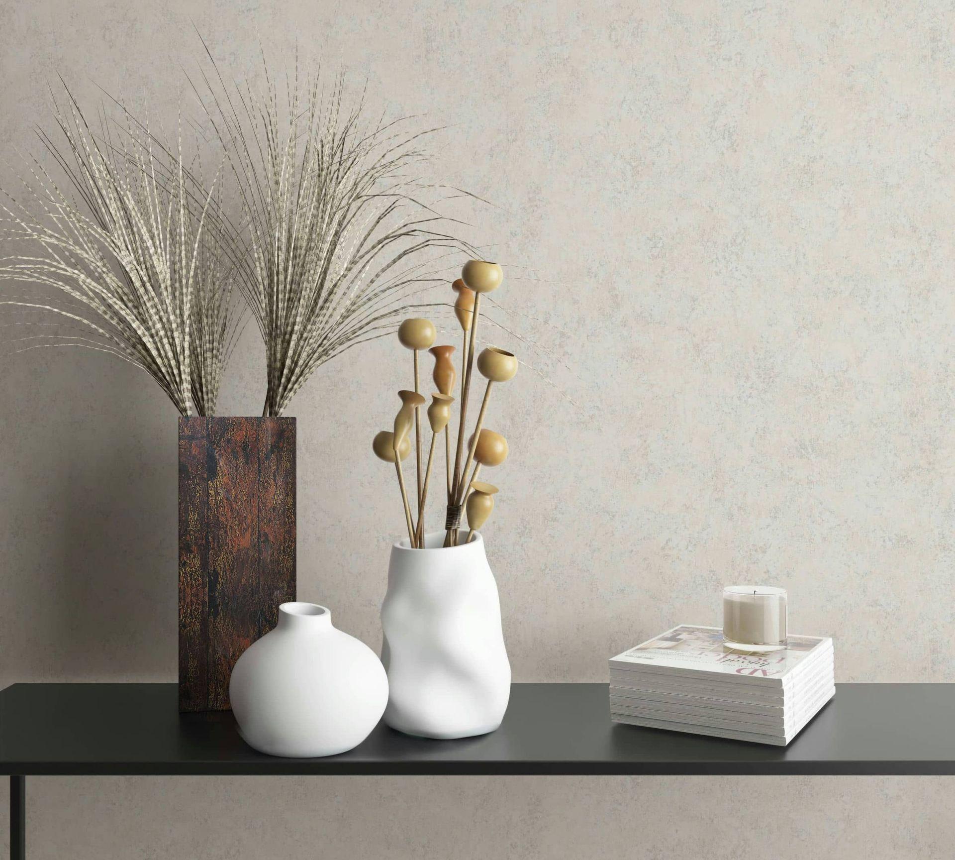 non-woven tapet beige betonlook til stue soveværelse kontor marburg tapet