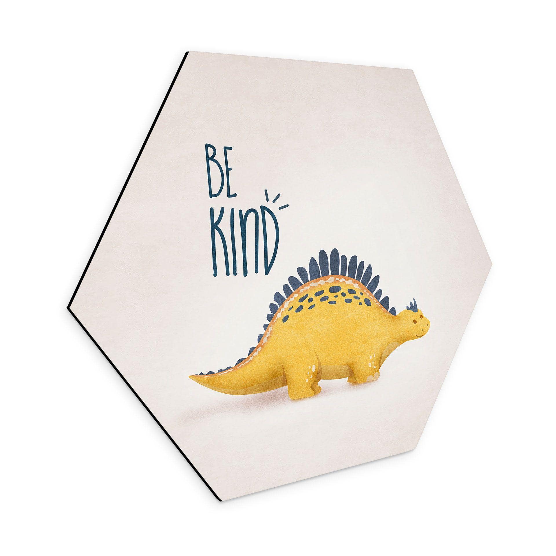 Hexagon Dibond Dino Be Kind - Stegosaurus - Tunaboylu