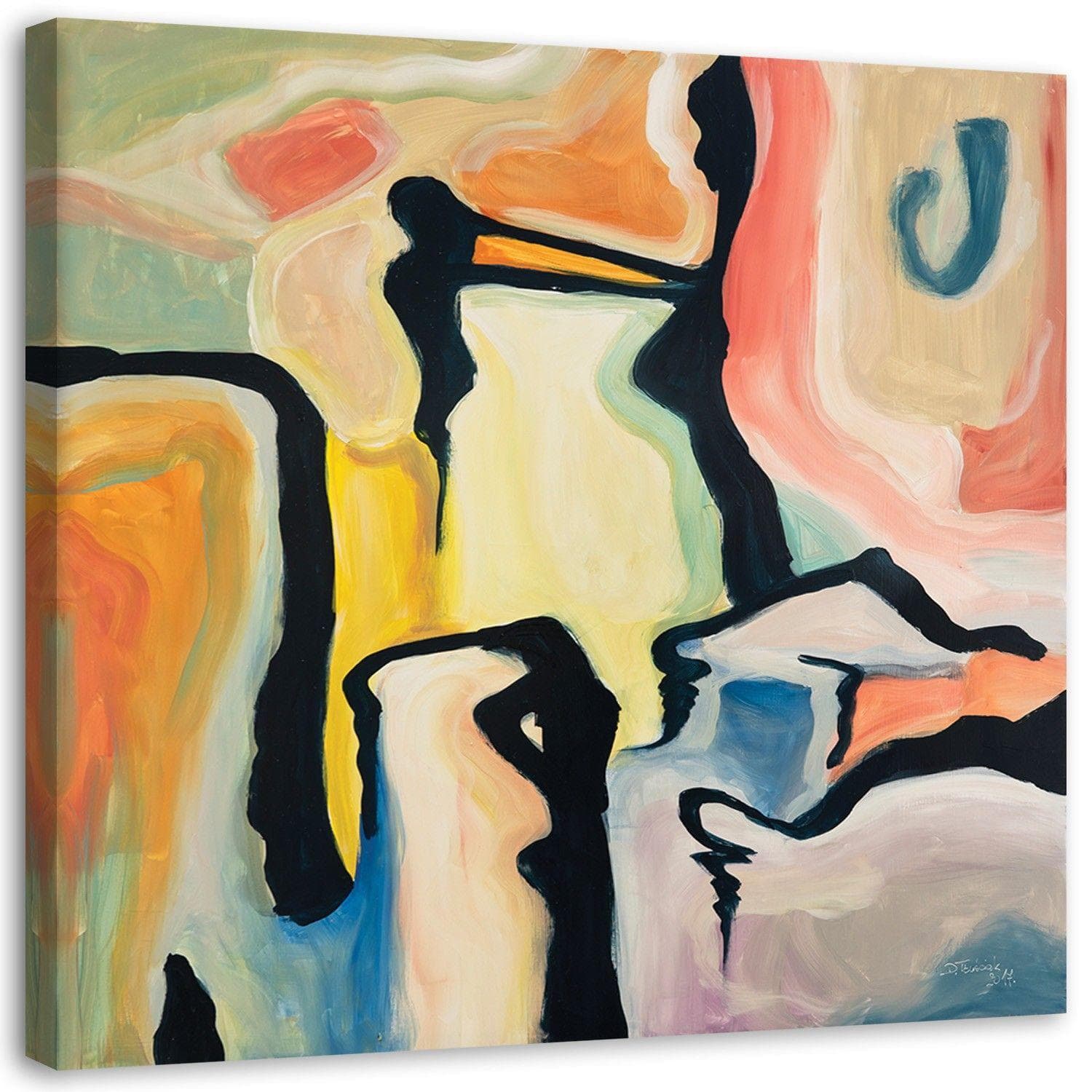 Canvasbillede, pastelkomposition