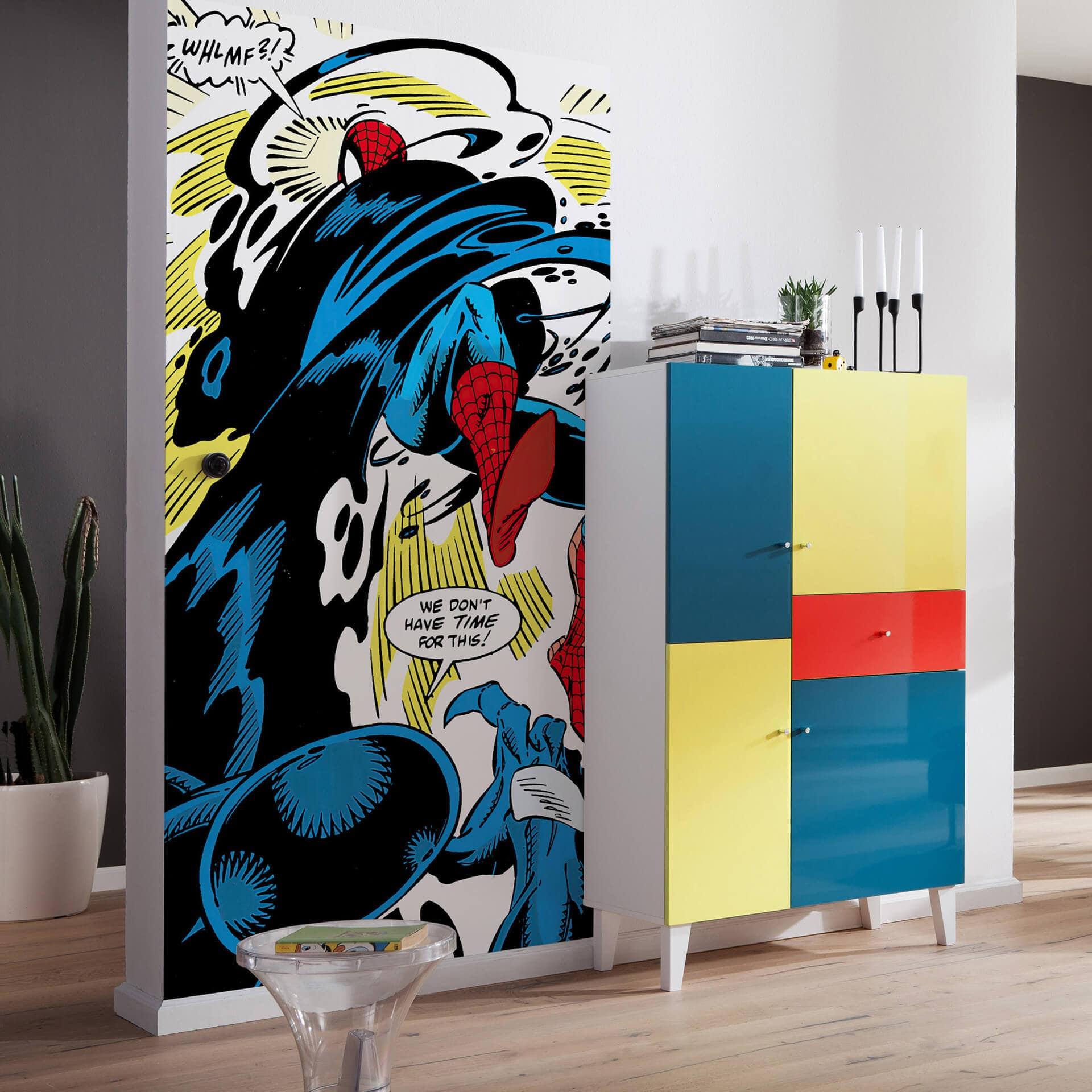 Non-woven tapet - Spider-Man retro tegneserie - 100 x 200 cm