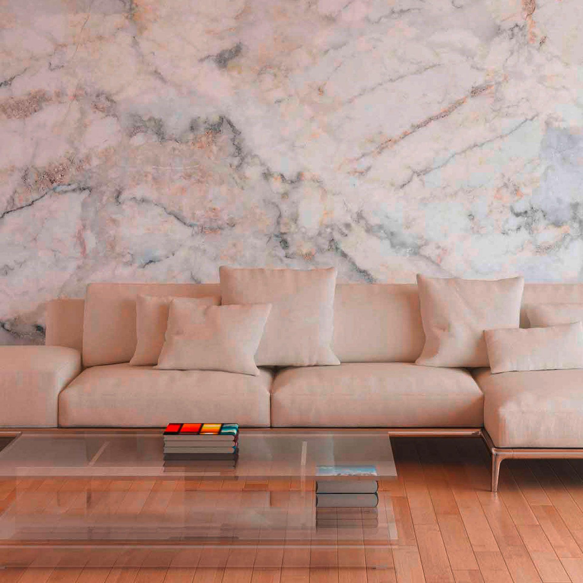 Marble design tapet i gråhvid - non-woven Designwalls 2 - 2,55 x 3,5 m