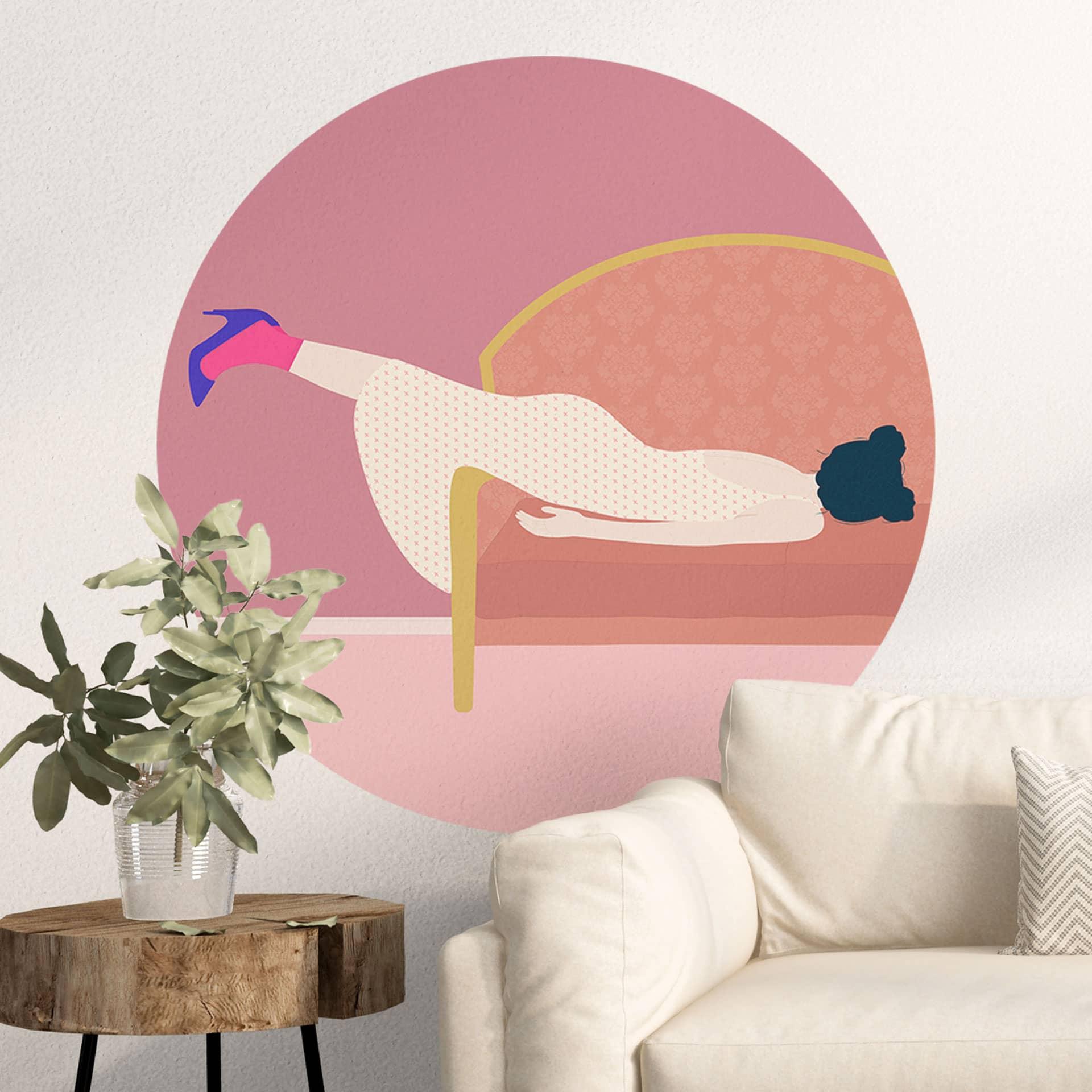 Vinilo decorativo Maddies Mood - Jota de jai - Redondo