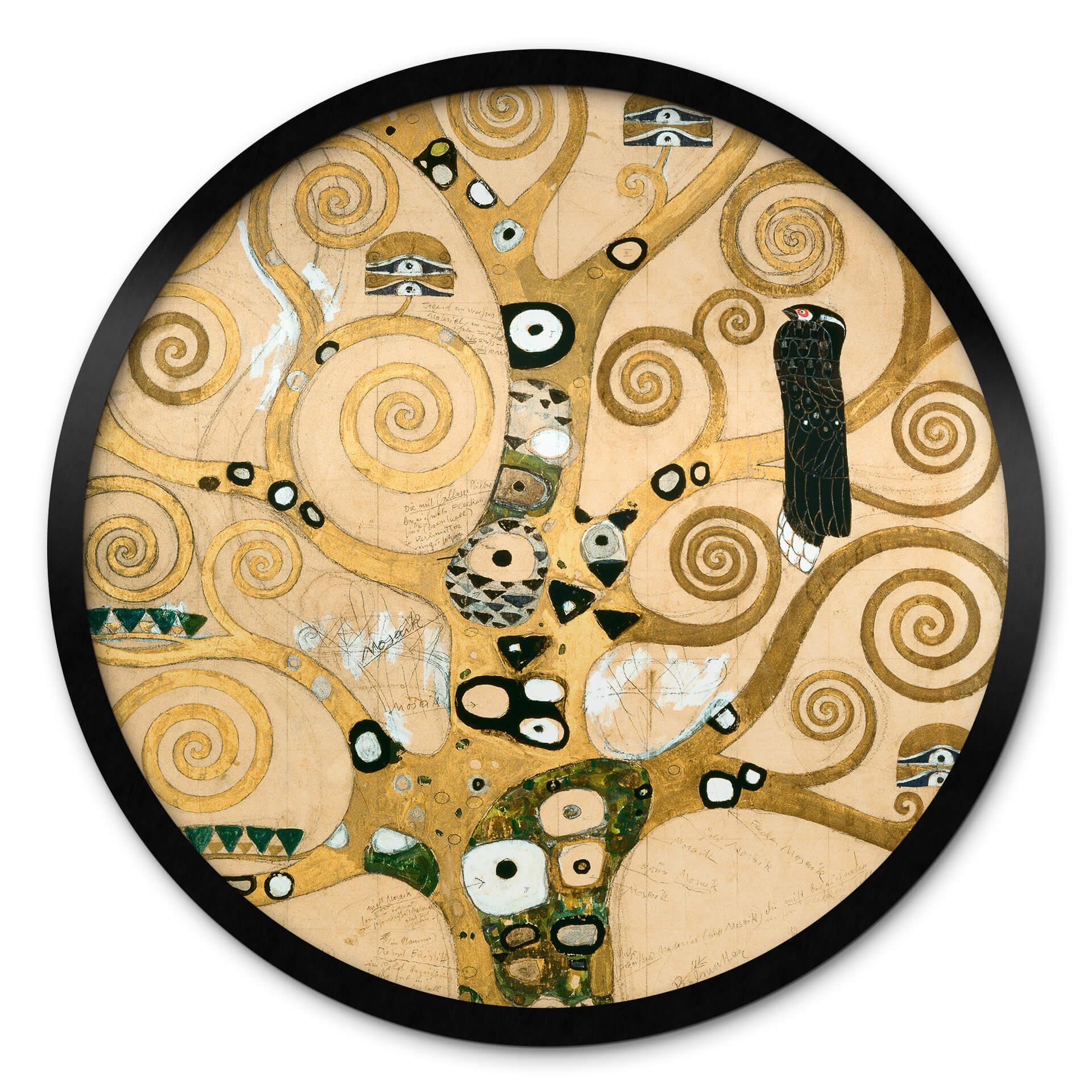 Póster Klimt - El árbol de la vida - Redondo