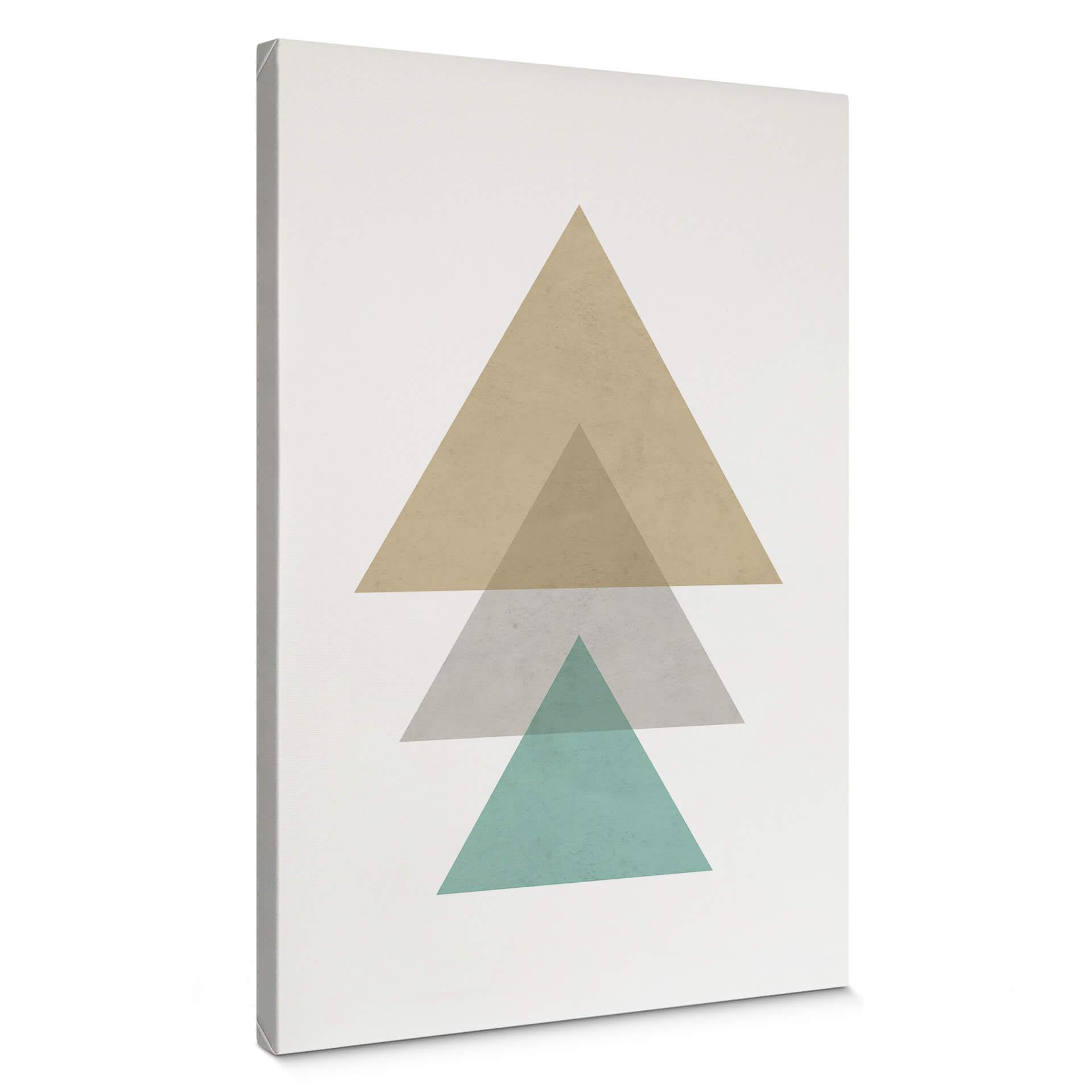 Lienzo Nouveauprints - Triángulos aqua