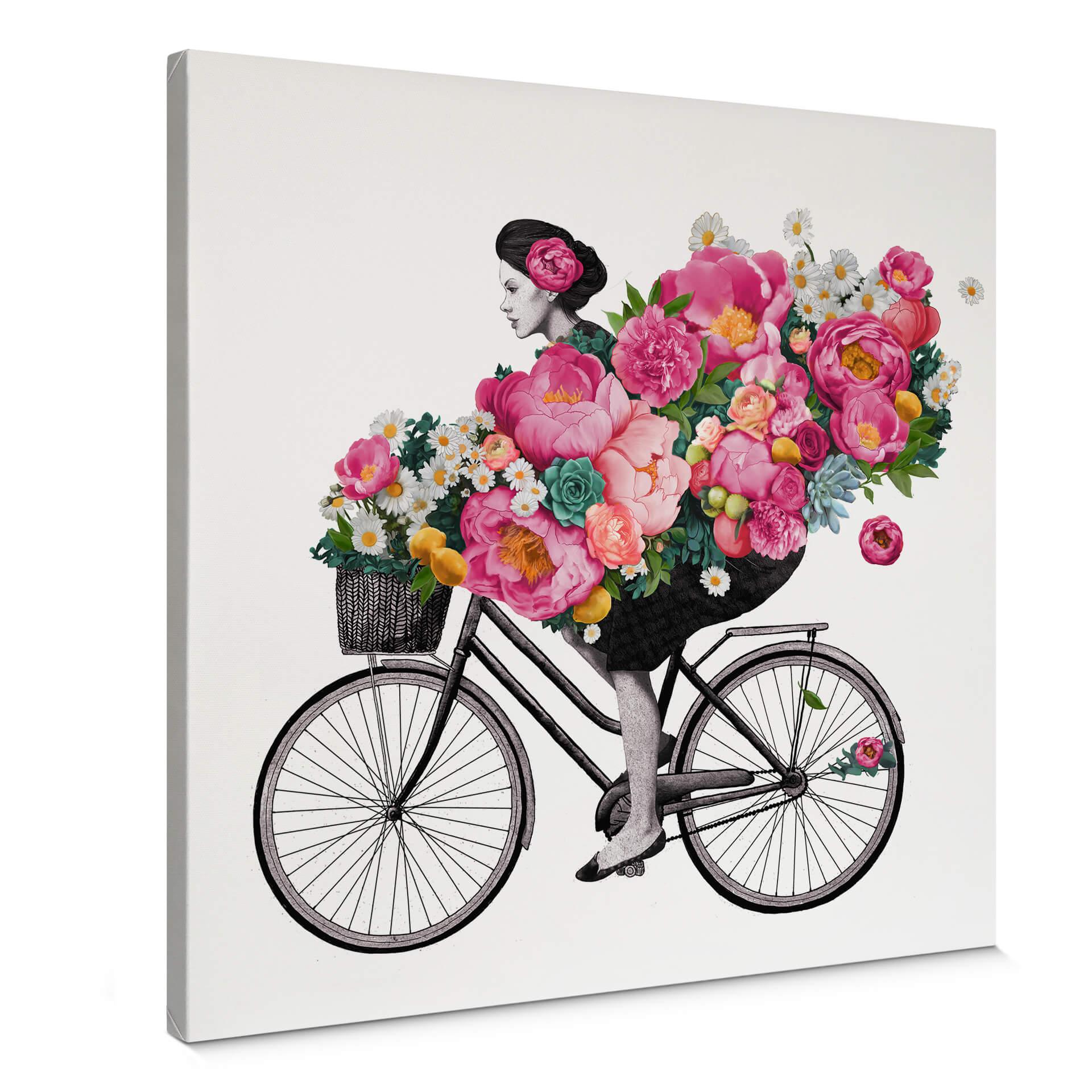 Lienzo Graves - Flora Bicicleta