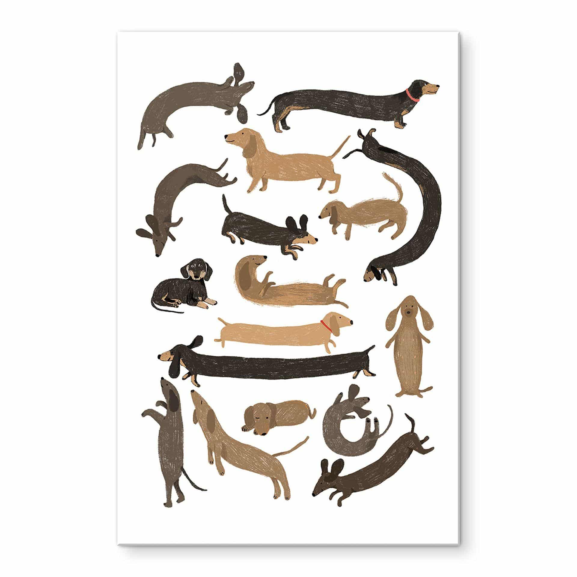 Akrylbillede Legende gravhunde - Illustration af hund - Melin