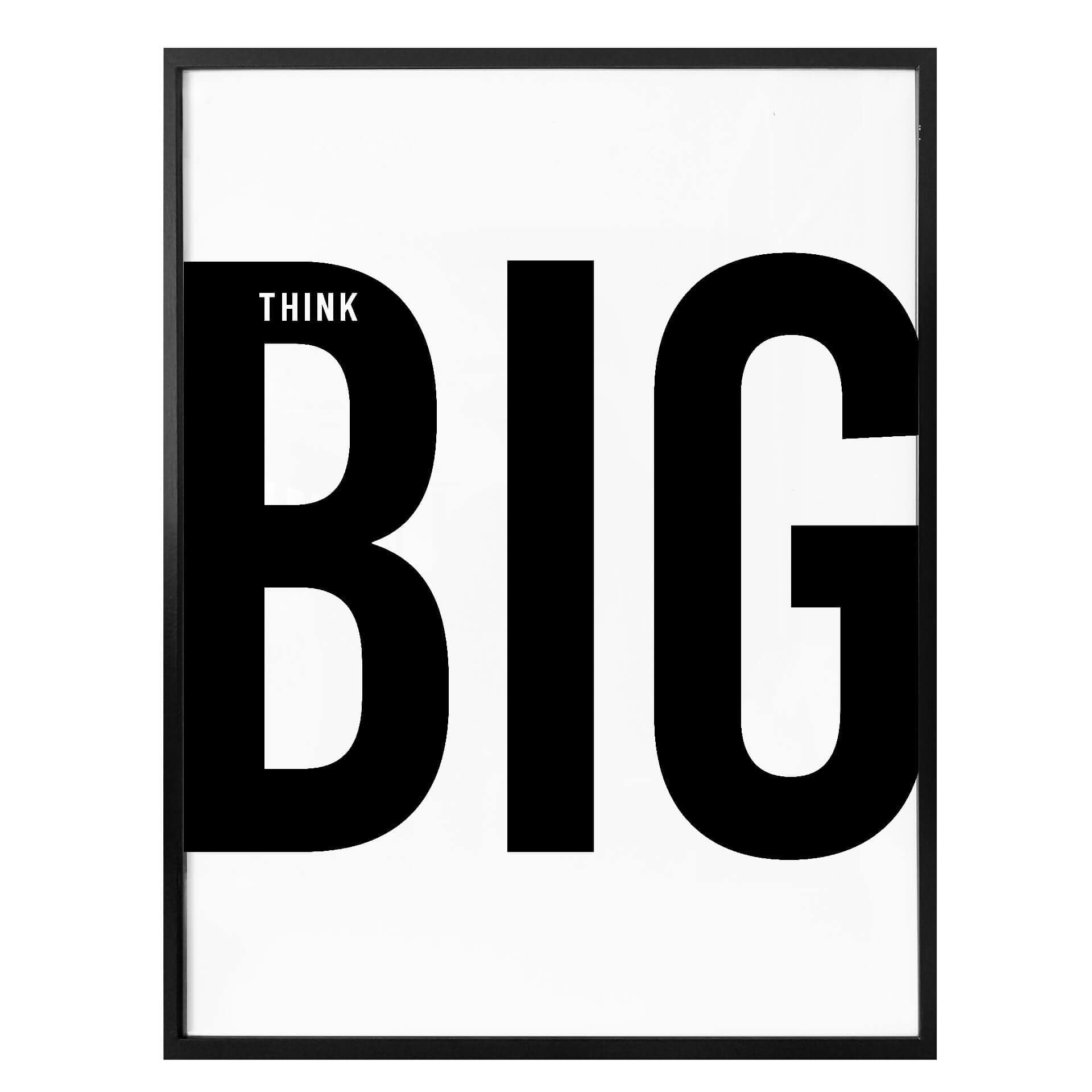 Póster Think big - blanco