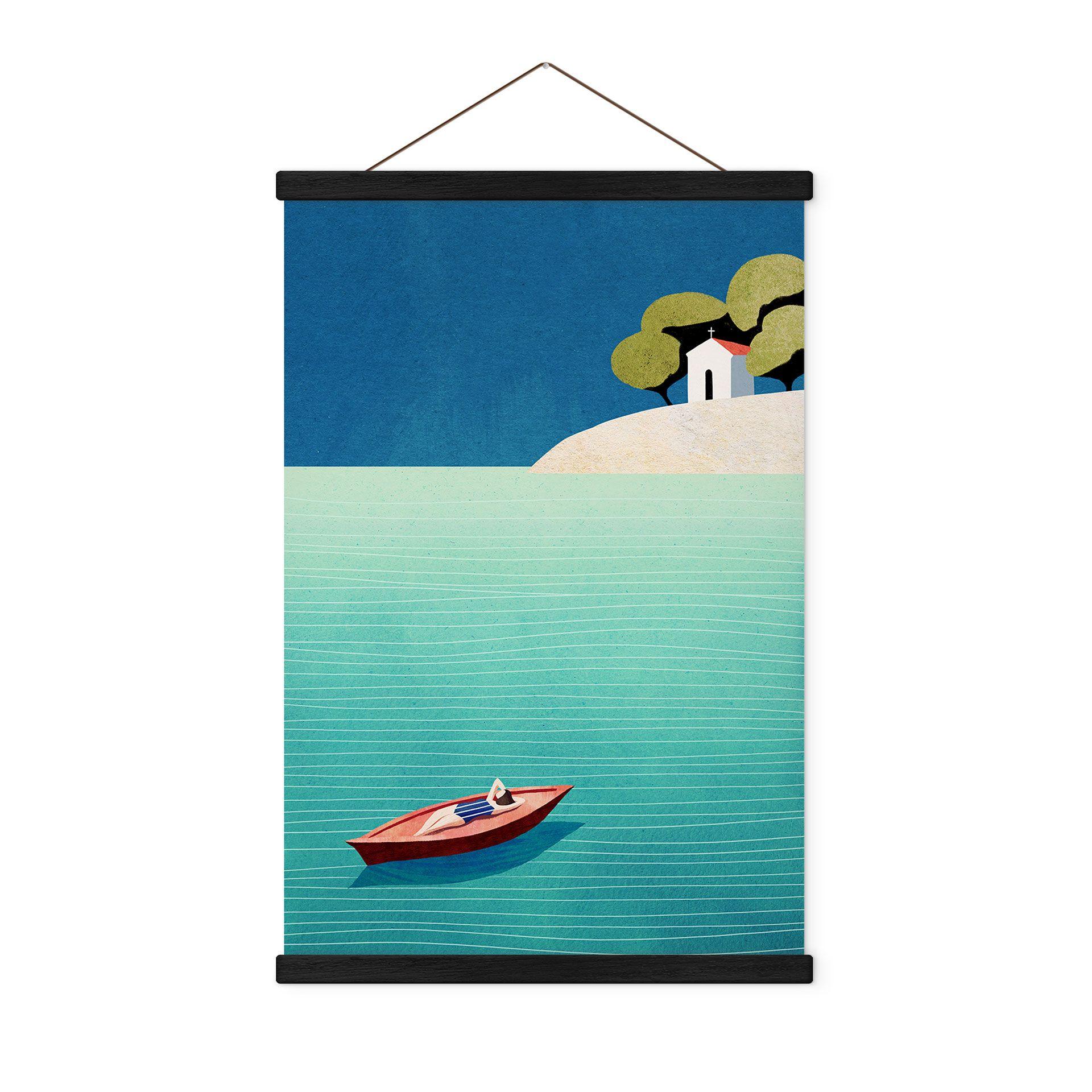 Póster de tela Siesta en verano - Rivers
