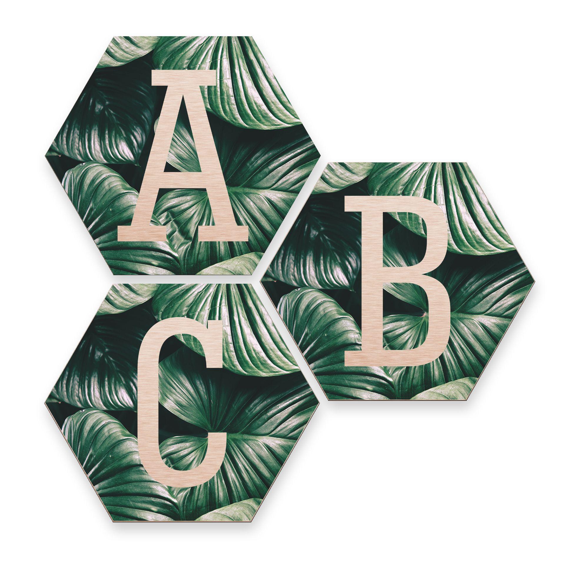 Hexagone Lettres Décoratives - Alu-Dibond effet cuivré - Urban Jungle