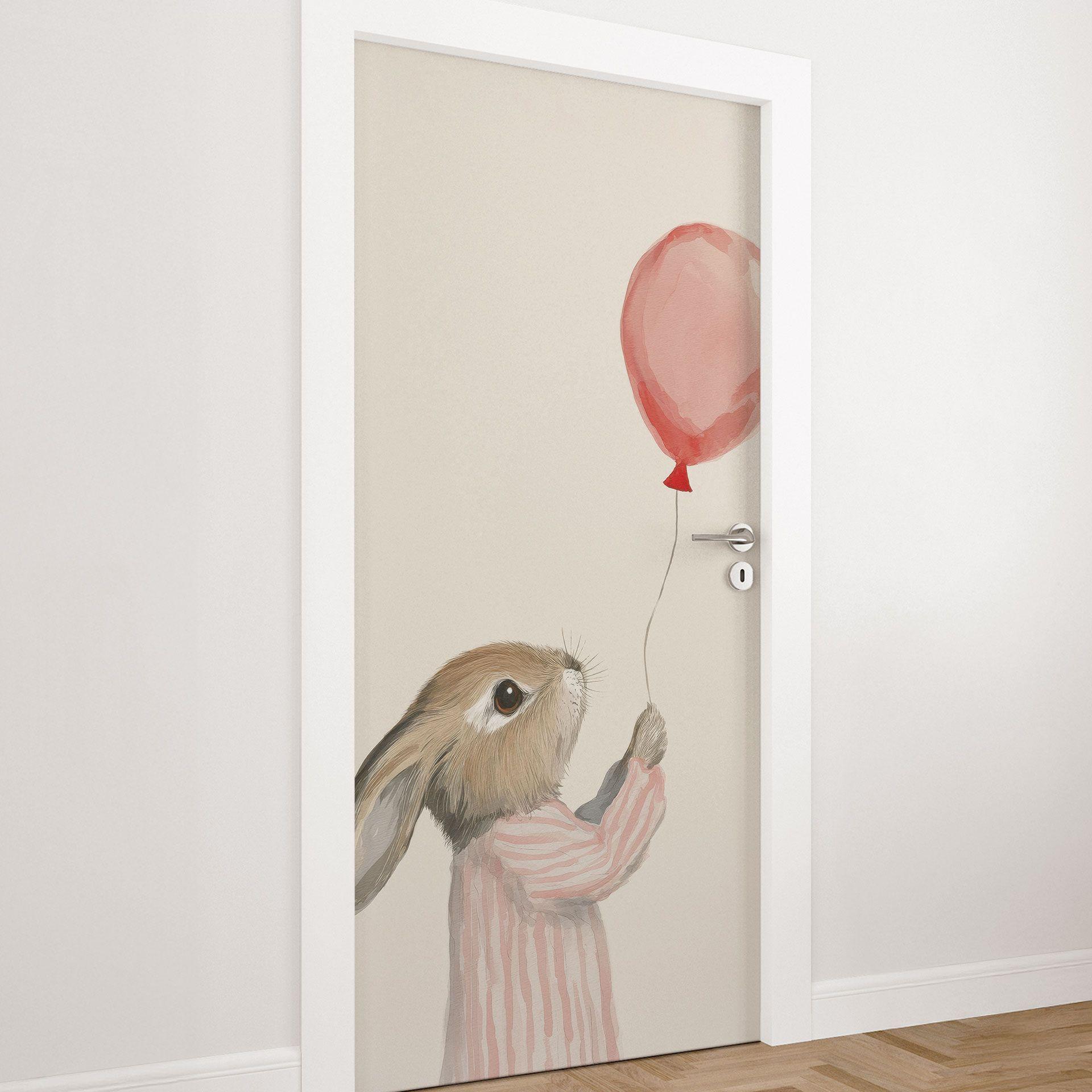Dørfilm sød kanin med ballon - Treechild