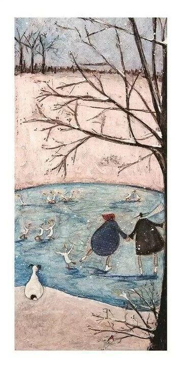 Plakat Sam Toft - Vinter kunsttryk, Sam Toft (30 x 60 cm)