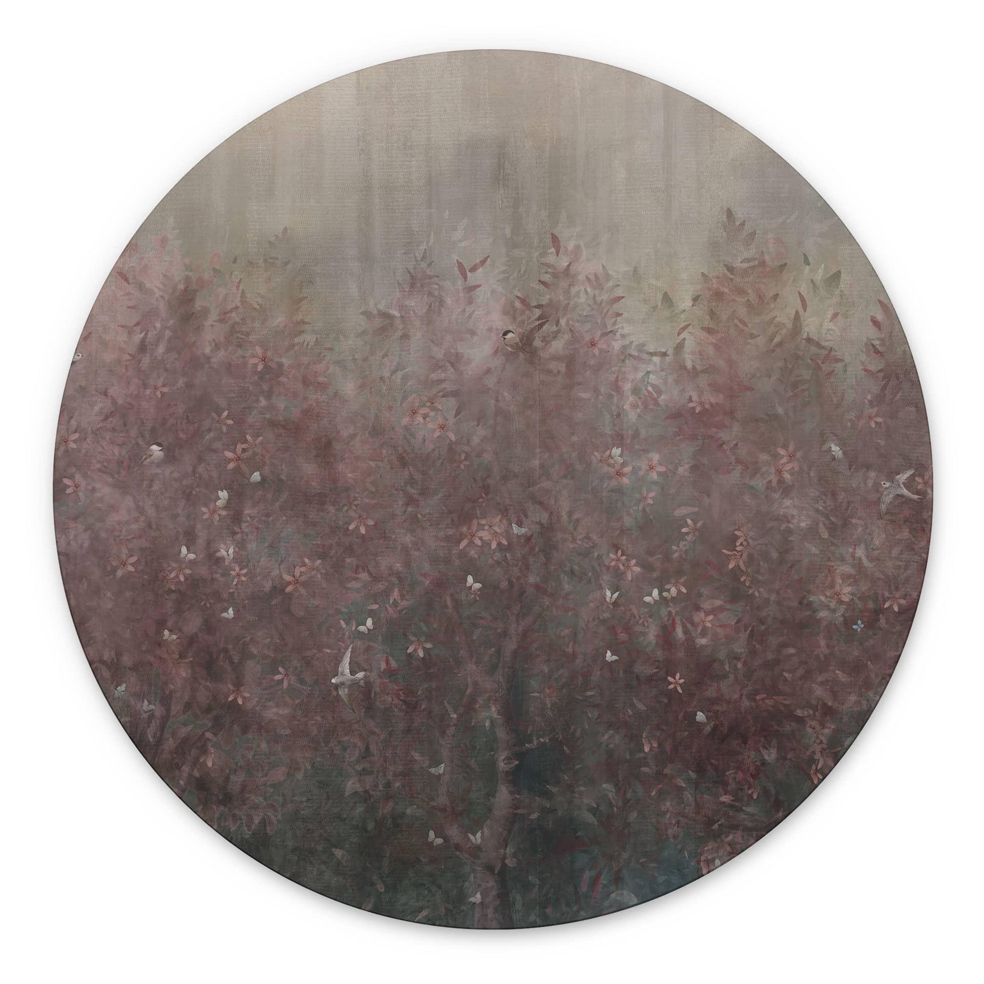 Wanddecoratie Bos in warme herfsttinten - Ms Tiff - Alu-Dibond Rond