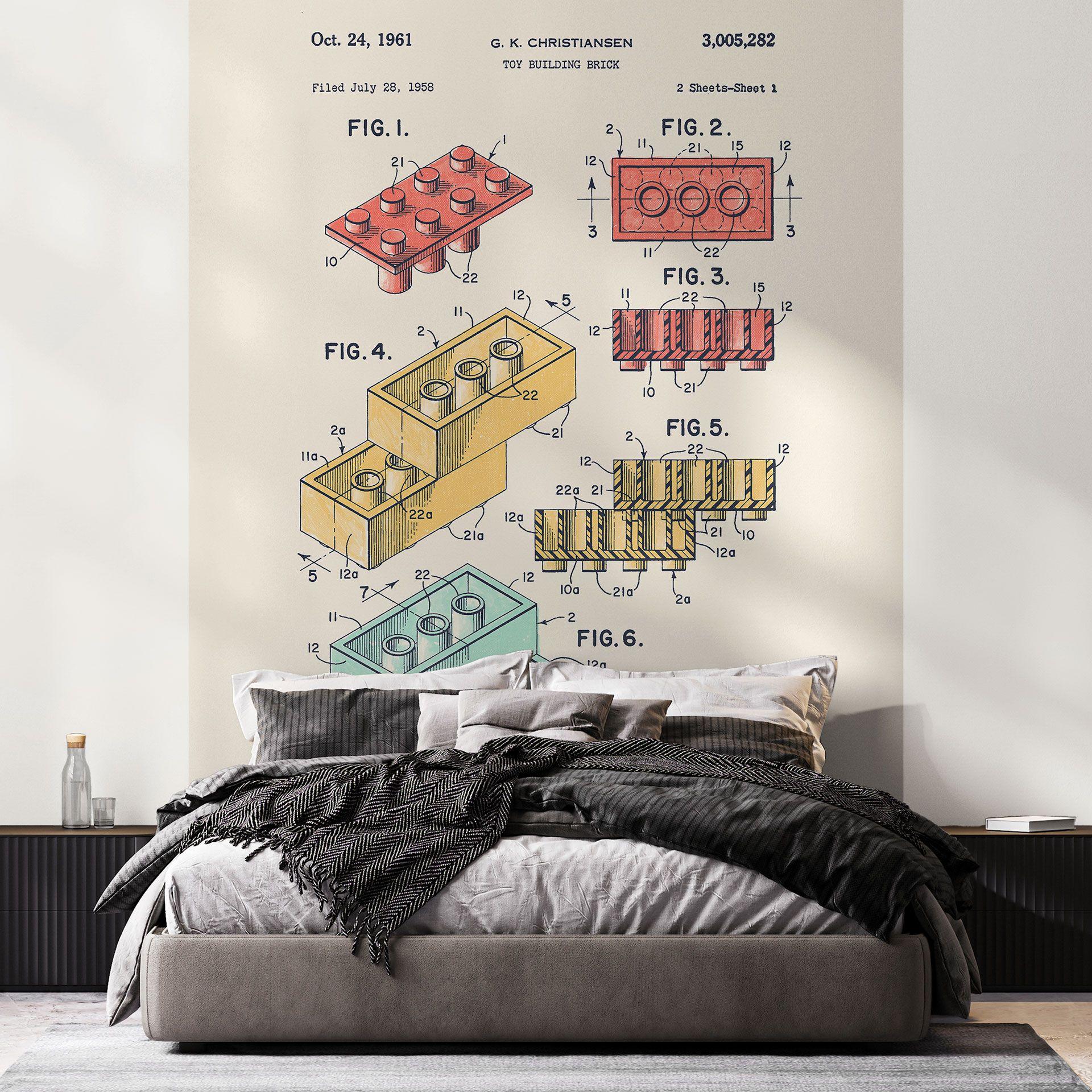 Papel pintado Construcción de piezas de juego - Bodart