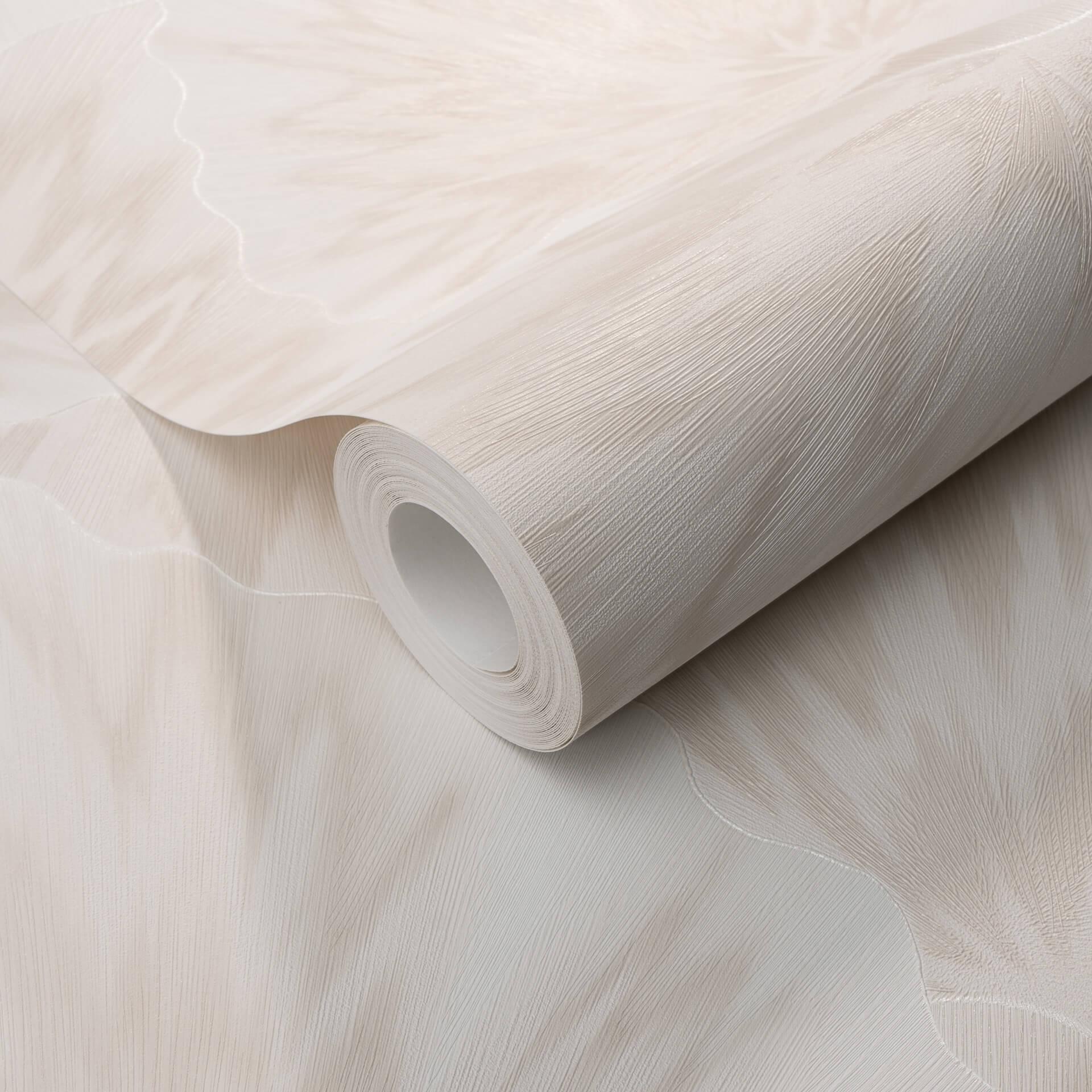 Papel pintado no tejido con Muestras gráficas en beige