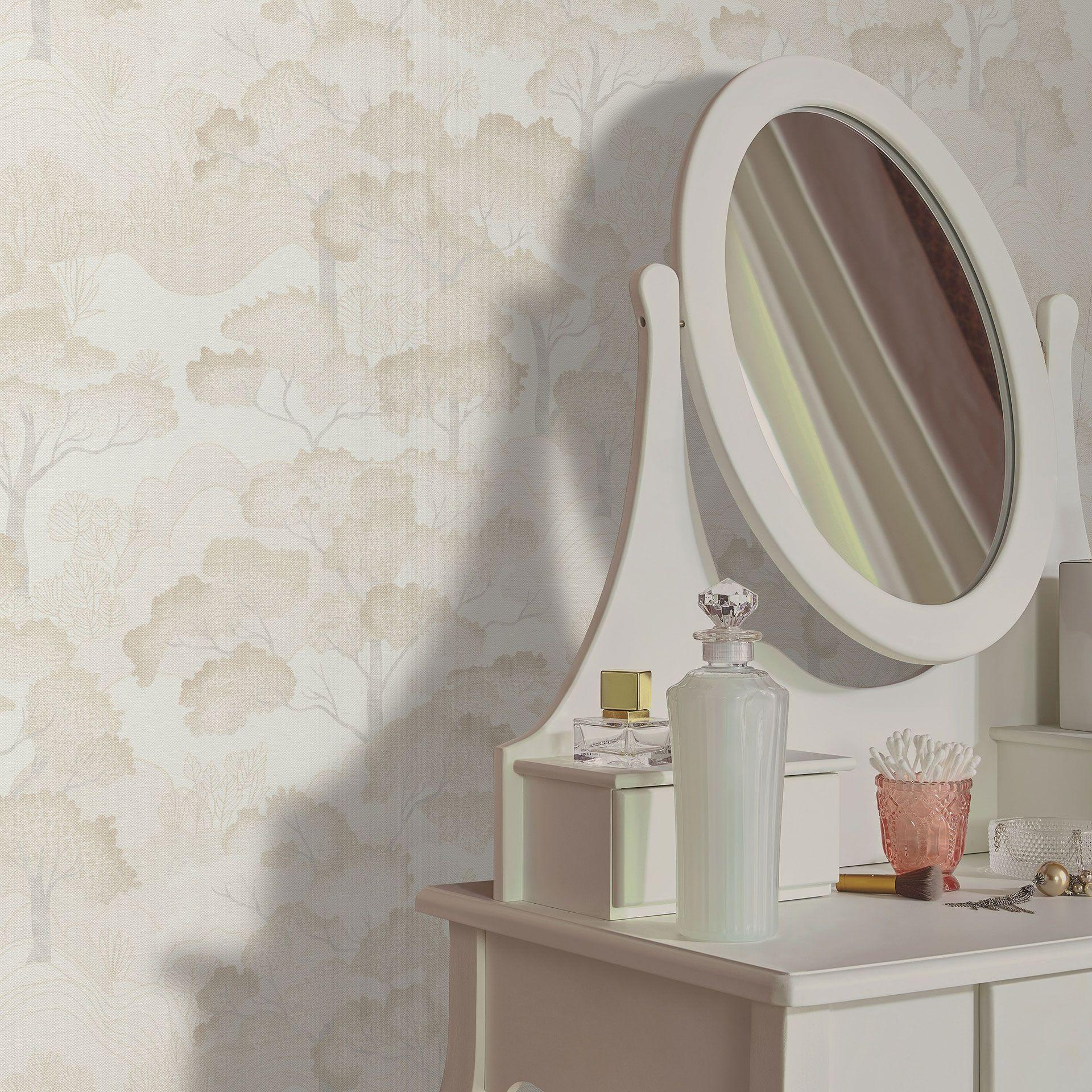 Ikke-vævet tapet GOLDEN GROVE Elle Decoration 4, creme