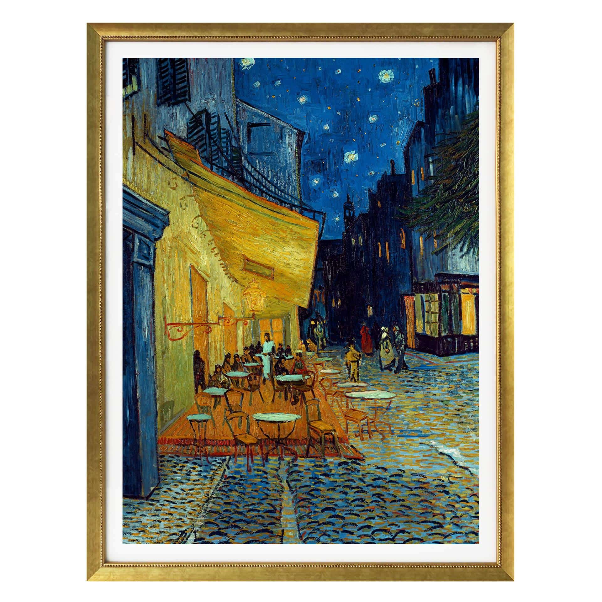 Póster van Gogh - Terraza del café al atardecer
