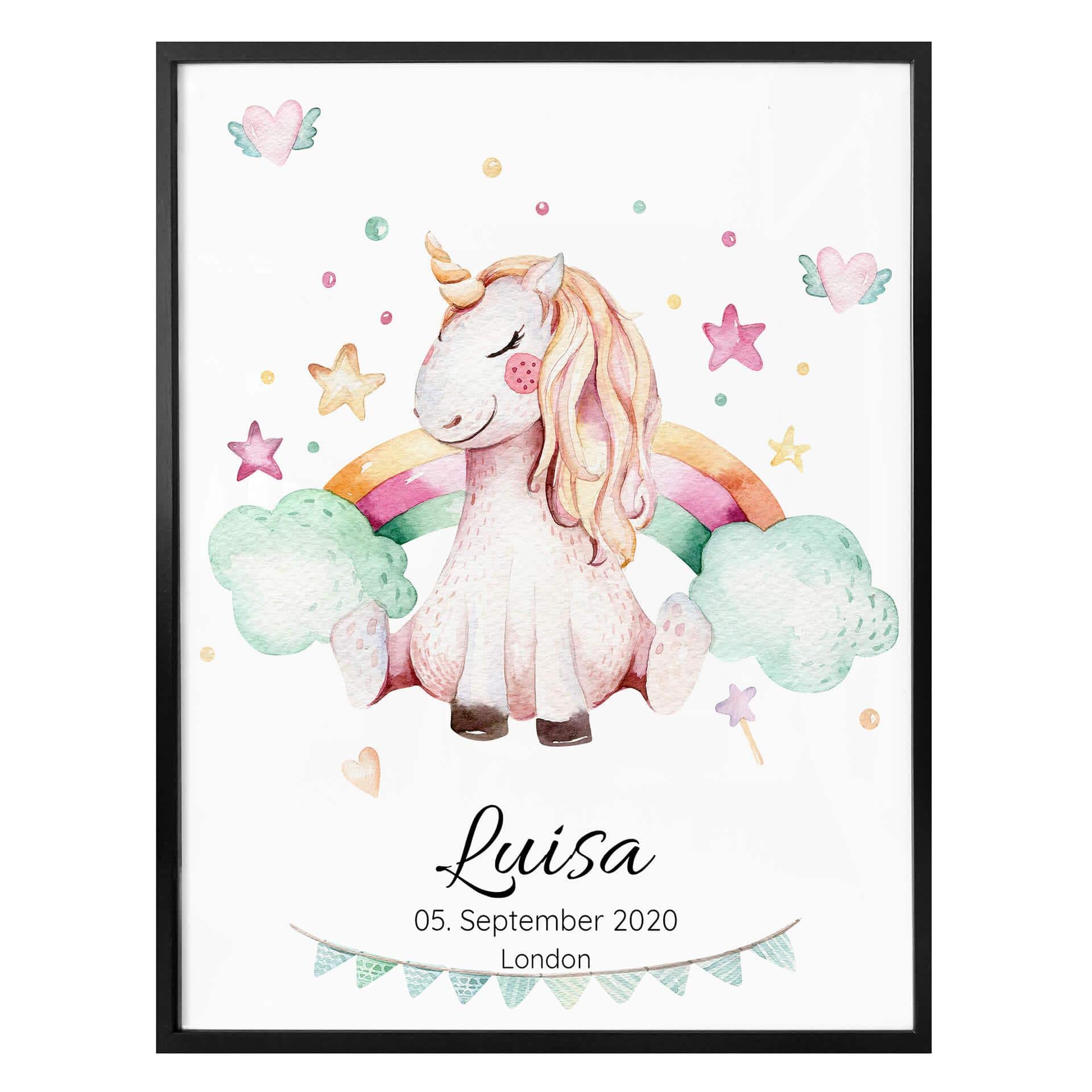 Poster Kvilis - Rêves de licornes + Texte à personnaliser