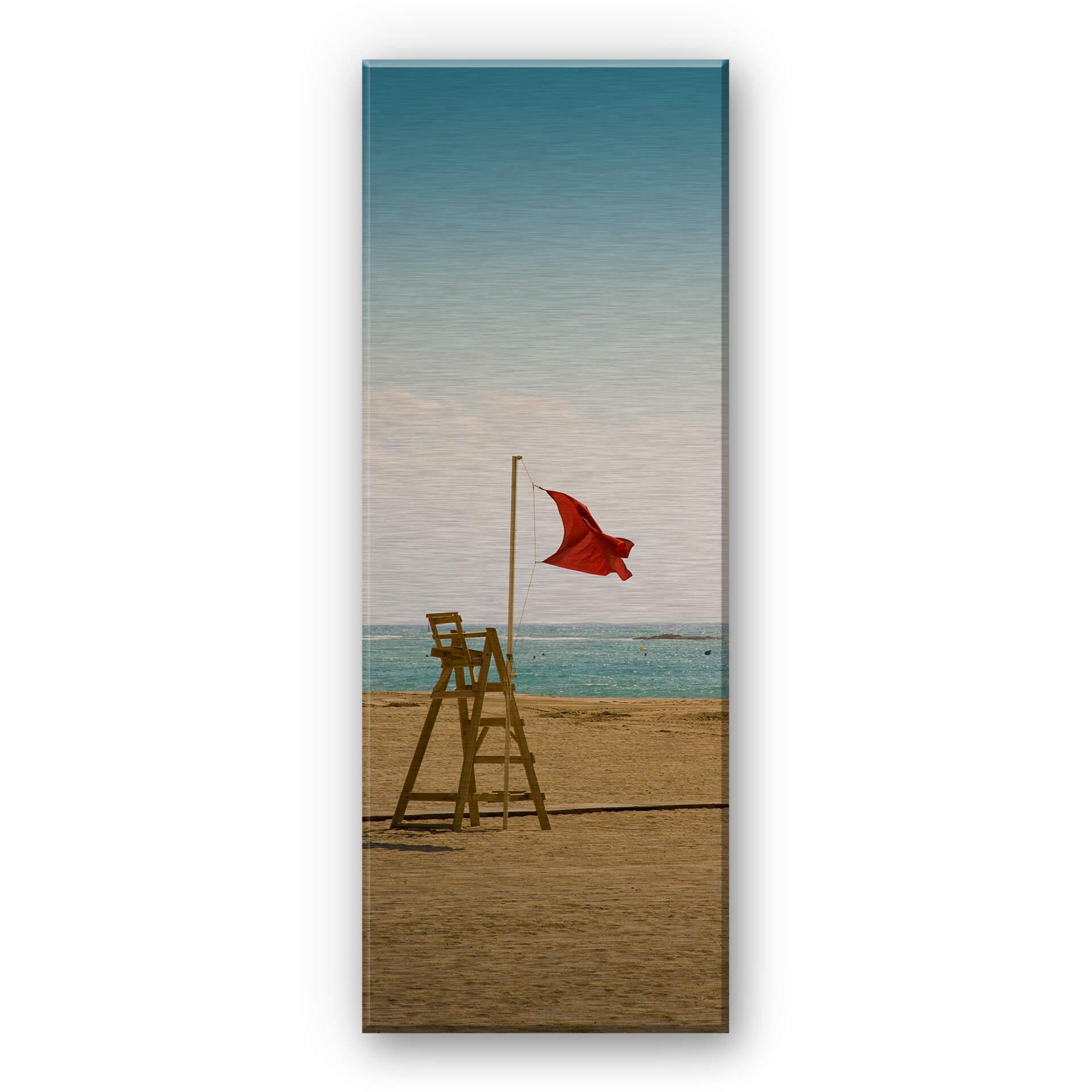 Rødt flag – print på aluminium (Alu-Dibond)