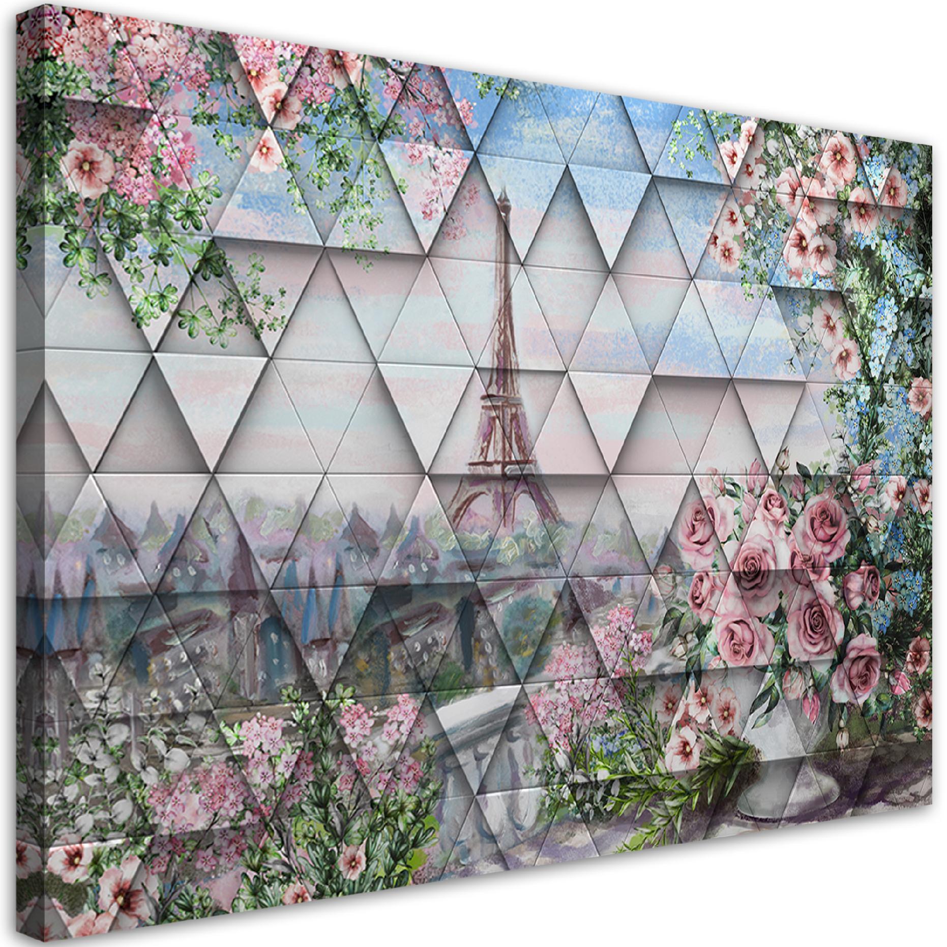 Canvasbillede, Eiffeltårnet Paris 3D