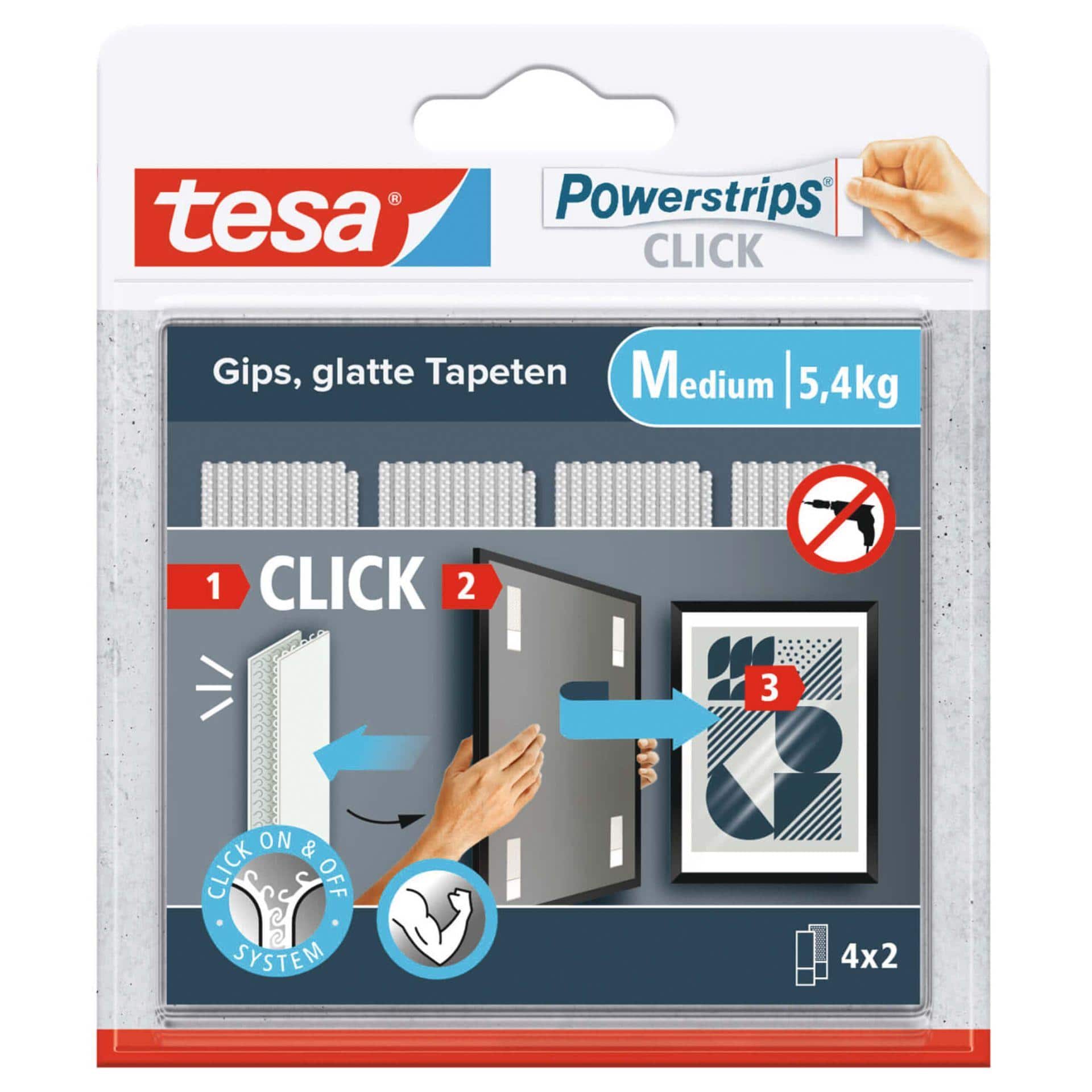 tesa® Powerstrips CLICK 4x2 M