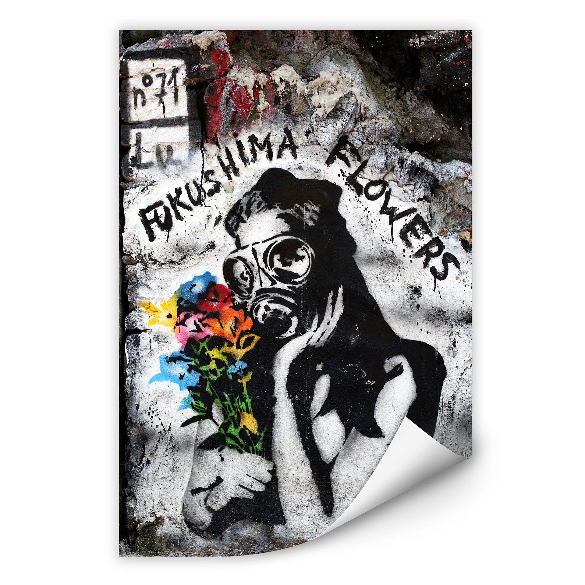 Zelfklevende Poster Fukushima Flowers