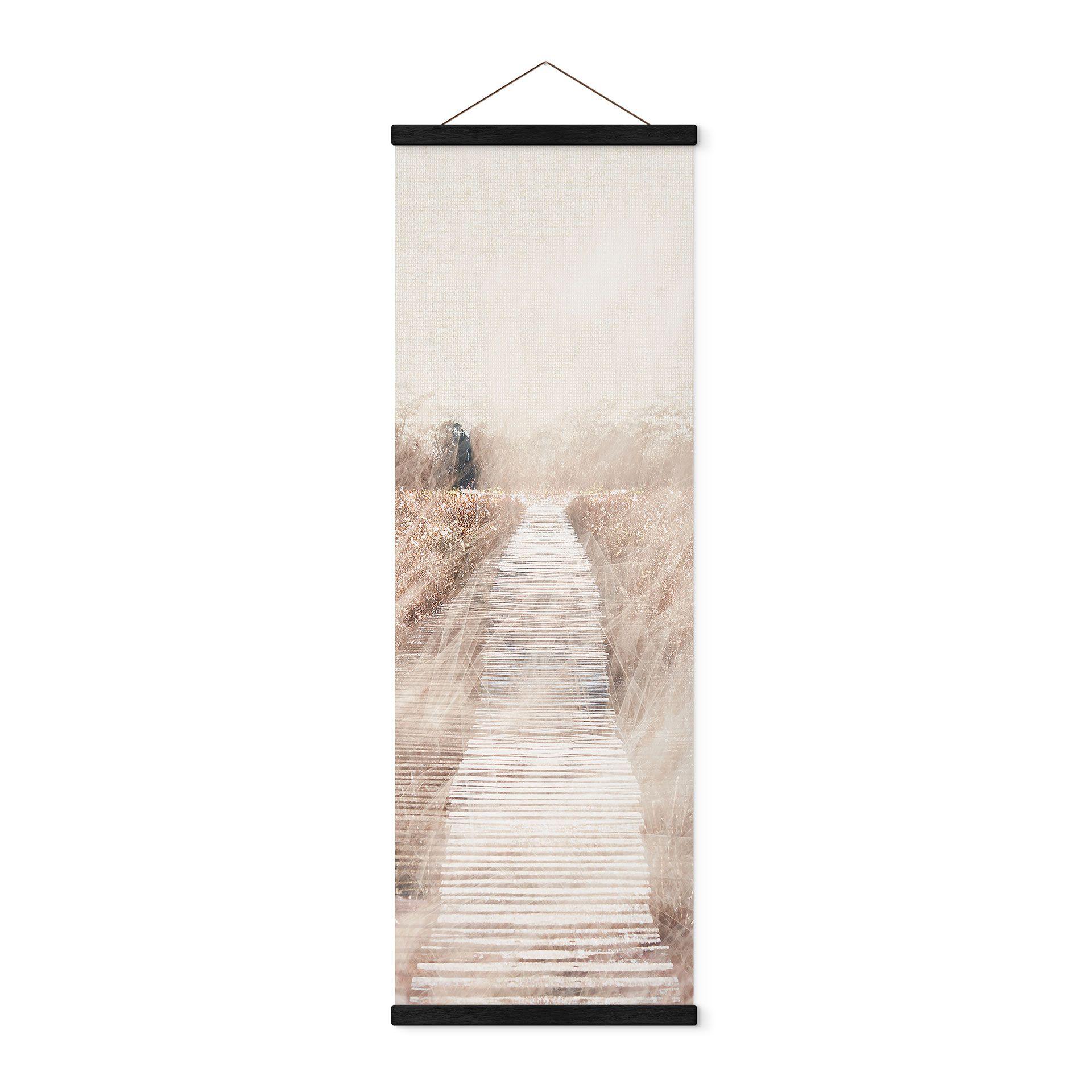Póster de tela Paisaje de ensueño con pasarela de madera - Imaginativo - Panorama
