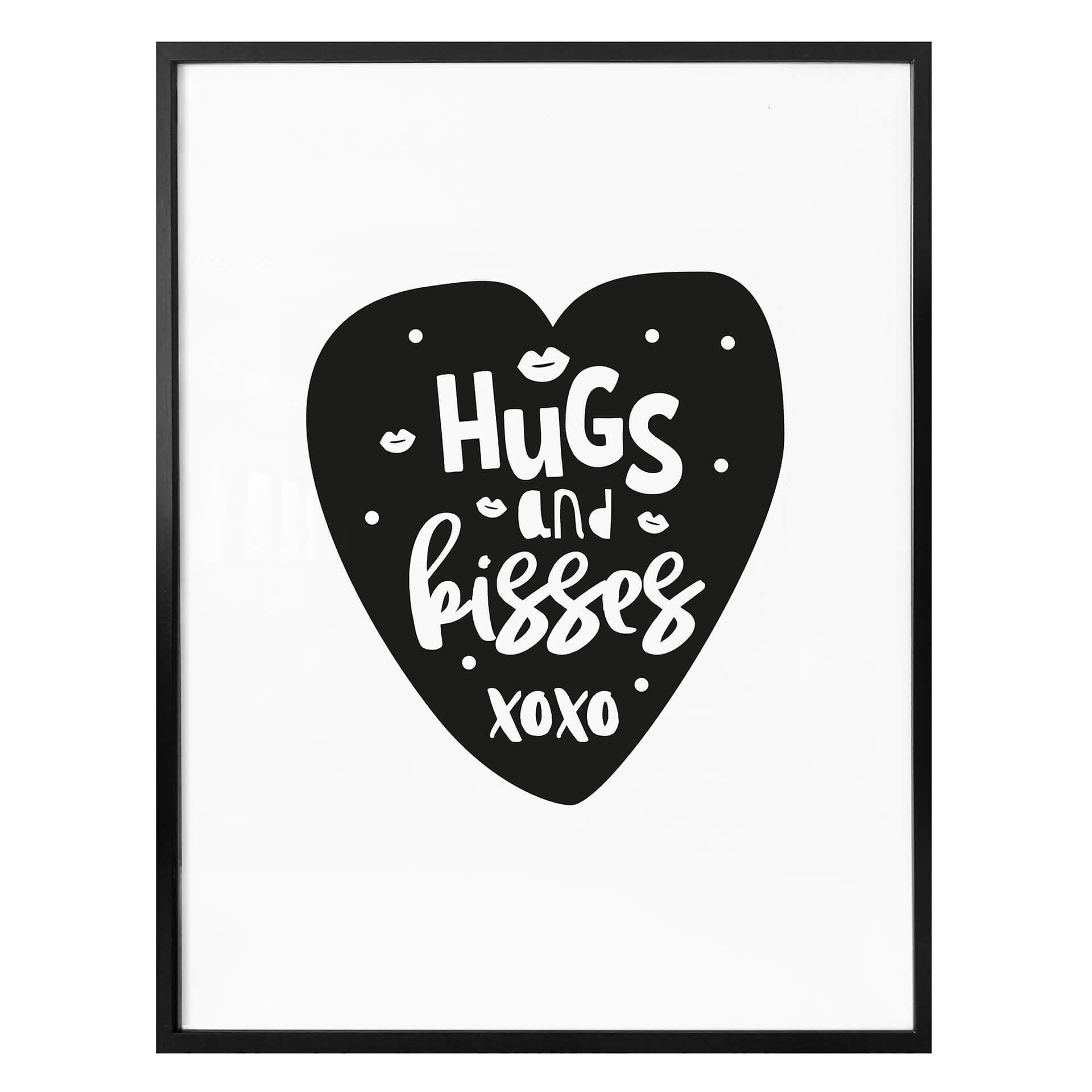 Póster Besos y abrazos